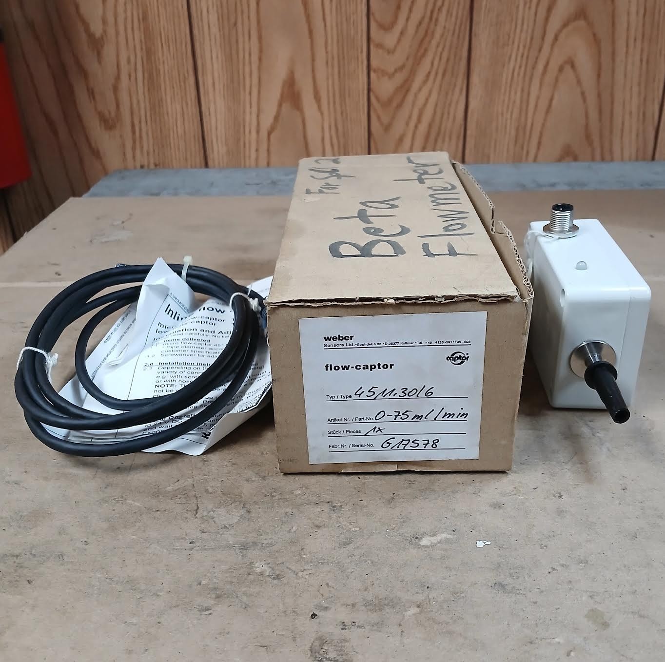 Weber 4511.30/6 Flow-Captor 0-75 ml / Min