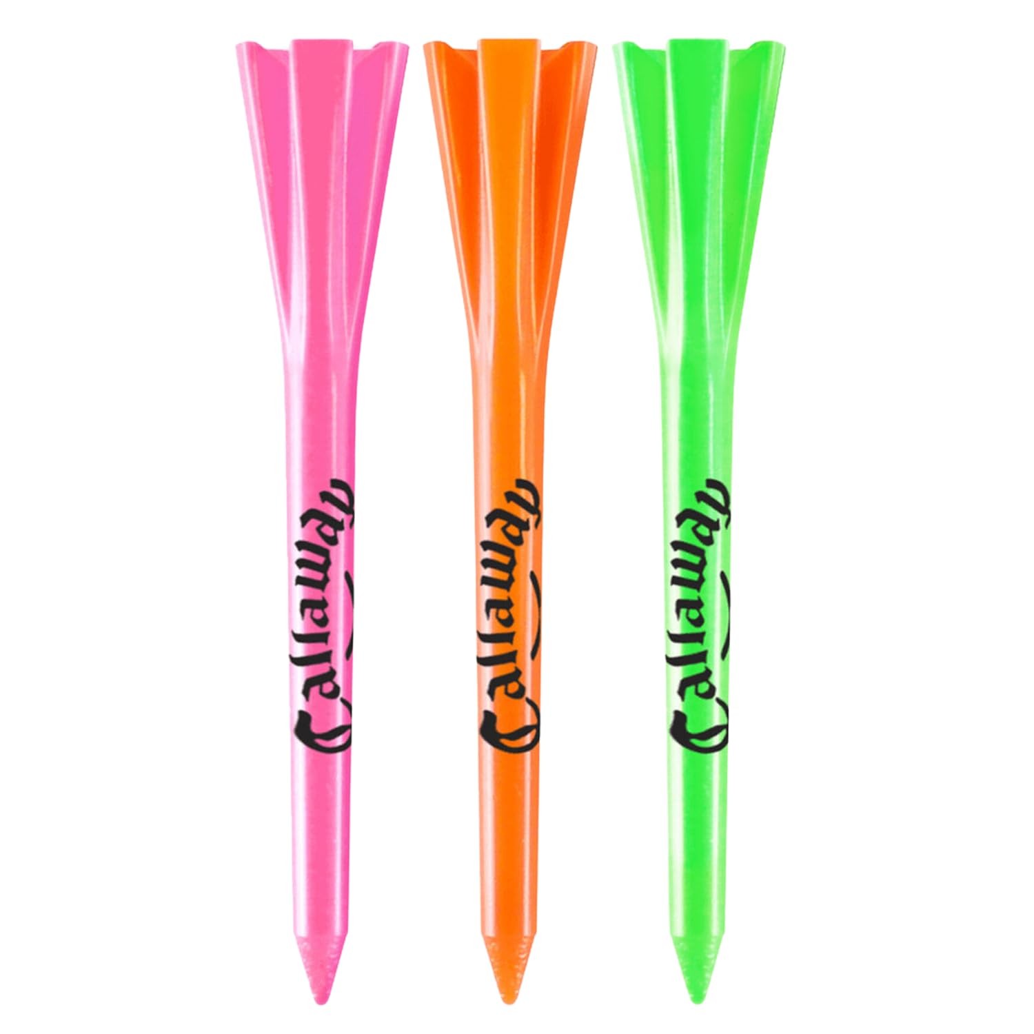 Callaway Performance Plastic Golf Tees (30 Pack), Neon 2.75 Inch, Mix