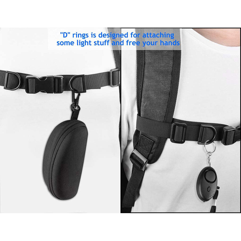 2PCS Adjustable Nylon Webbing Sternum Strap Backpack chest Harness Zipper Pulls