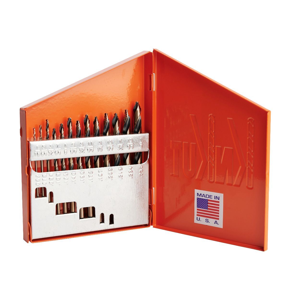 KnKut 13KK10 13 Piece Mechanics Length Step Point Drill Bit Set 1/16"-1/4"