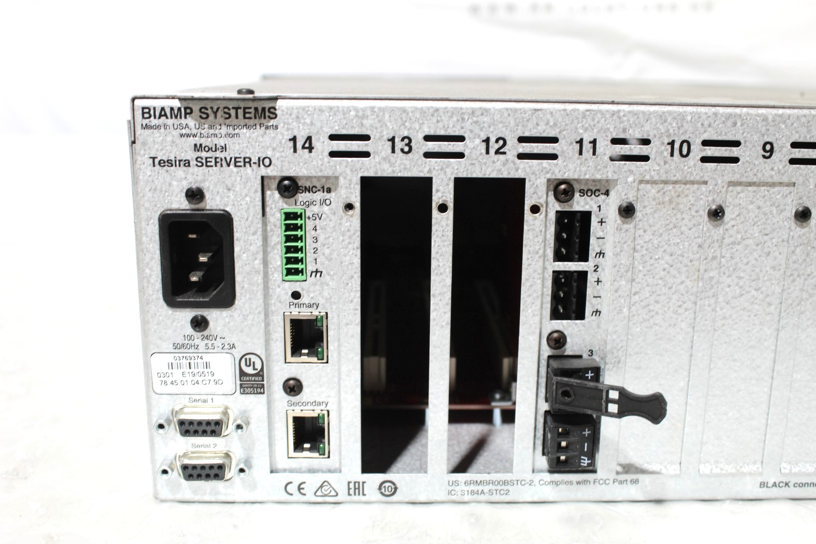 Biamp Systems Tesira SERVER-IO Digital Network Signal Processor