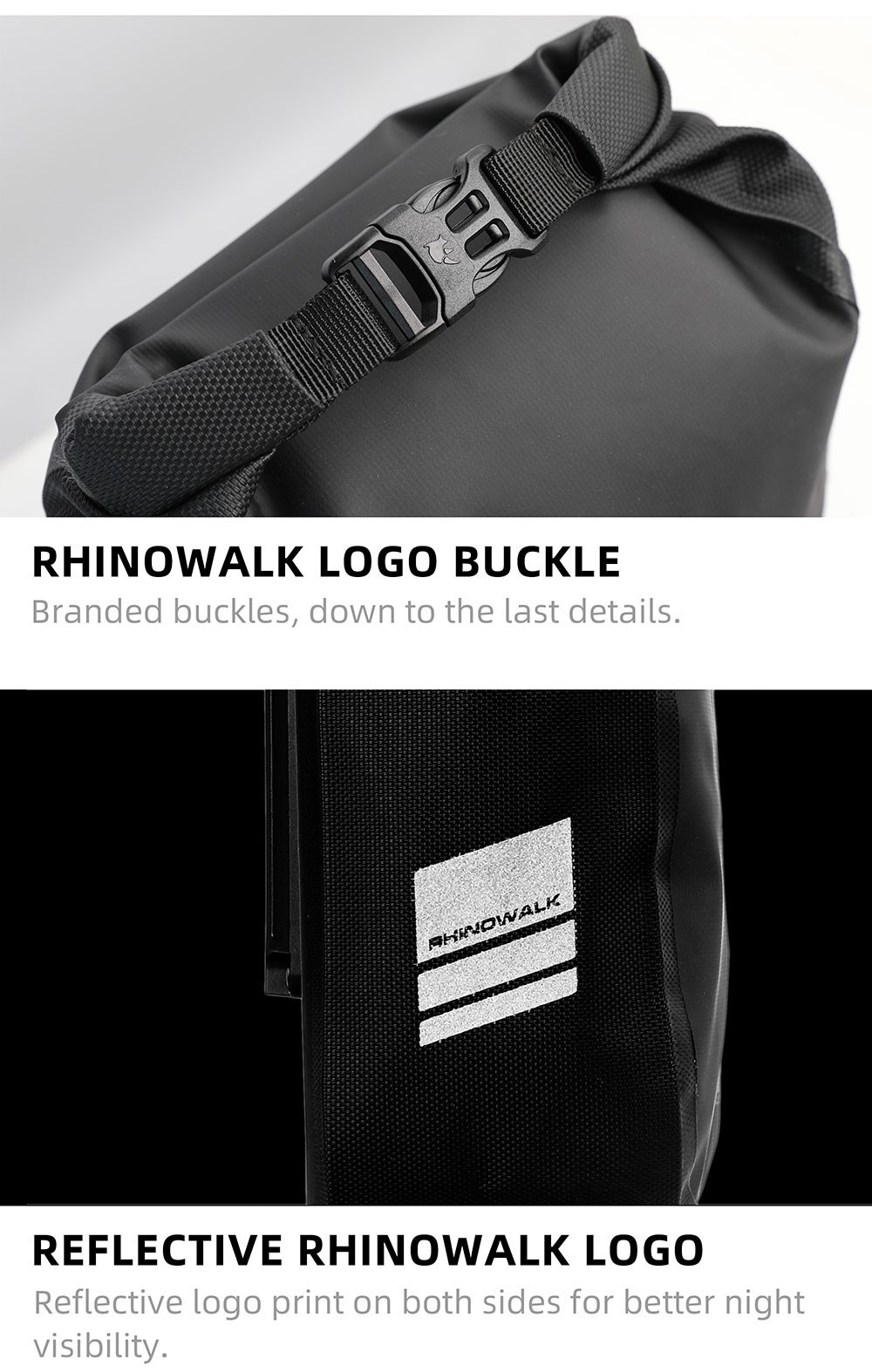 Rhinowalk 2 PCS Bicycle Fork Bag Quick Release Waterproof Electric Scooter Bag