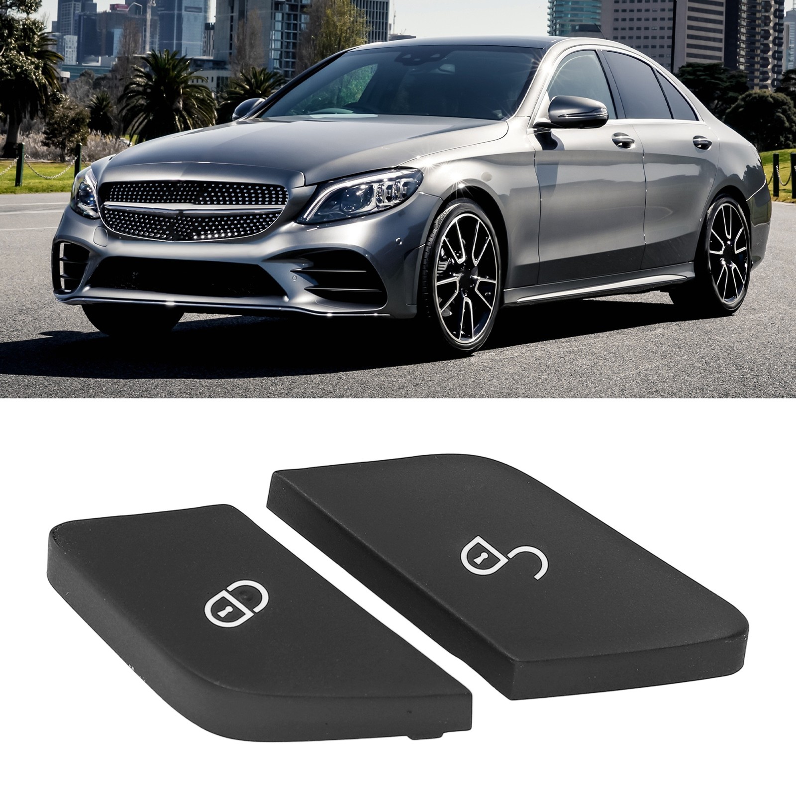 Car Door Lock Unlock Button Driver Side Clear Pattern For ‑ C‑Class