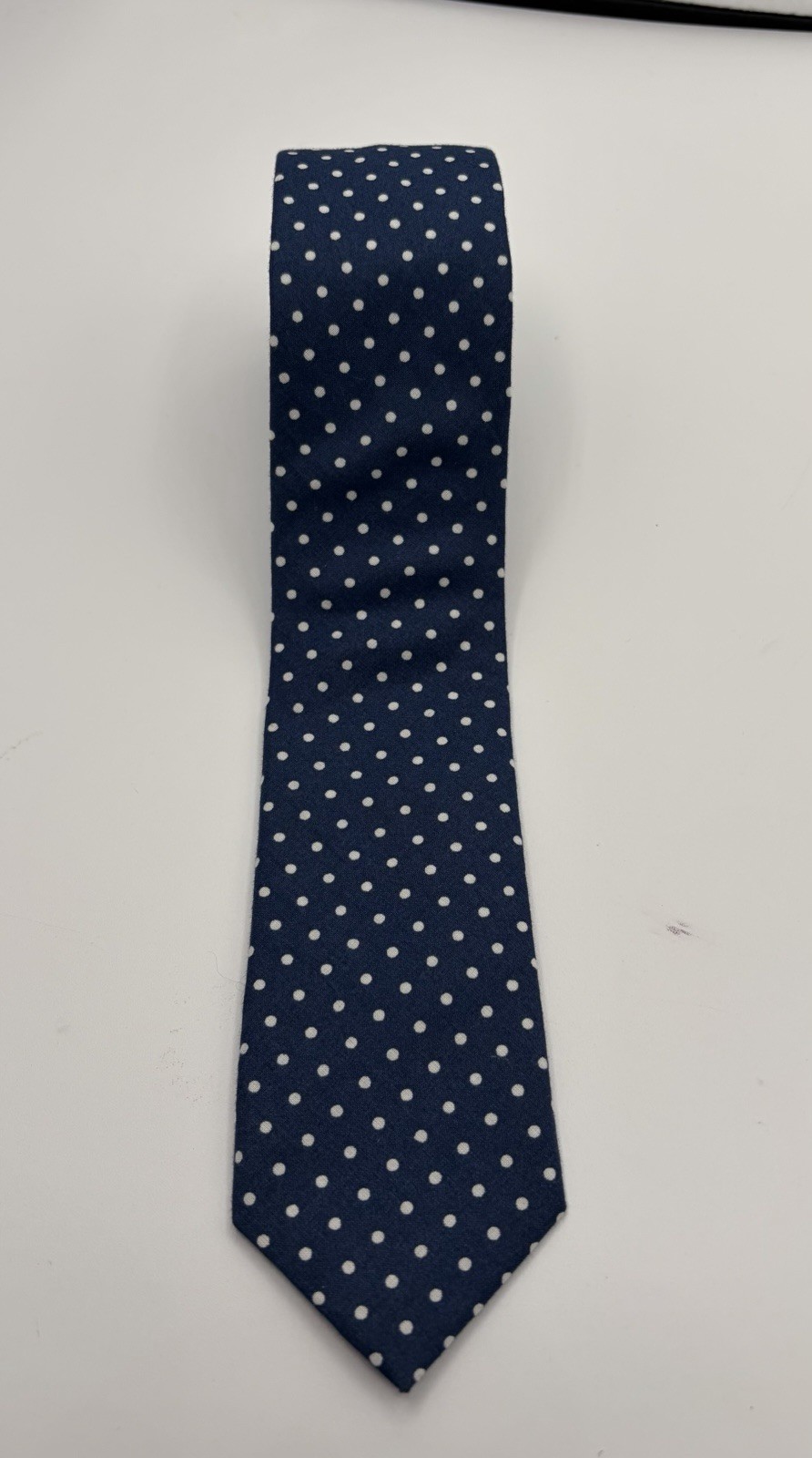 Original Penguin by Munsingwear Navy Blue and White Polka Dot Necktie 1510