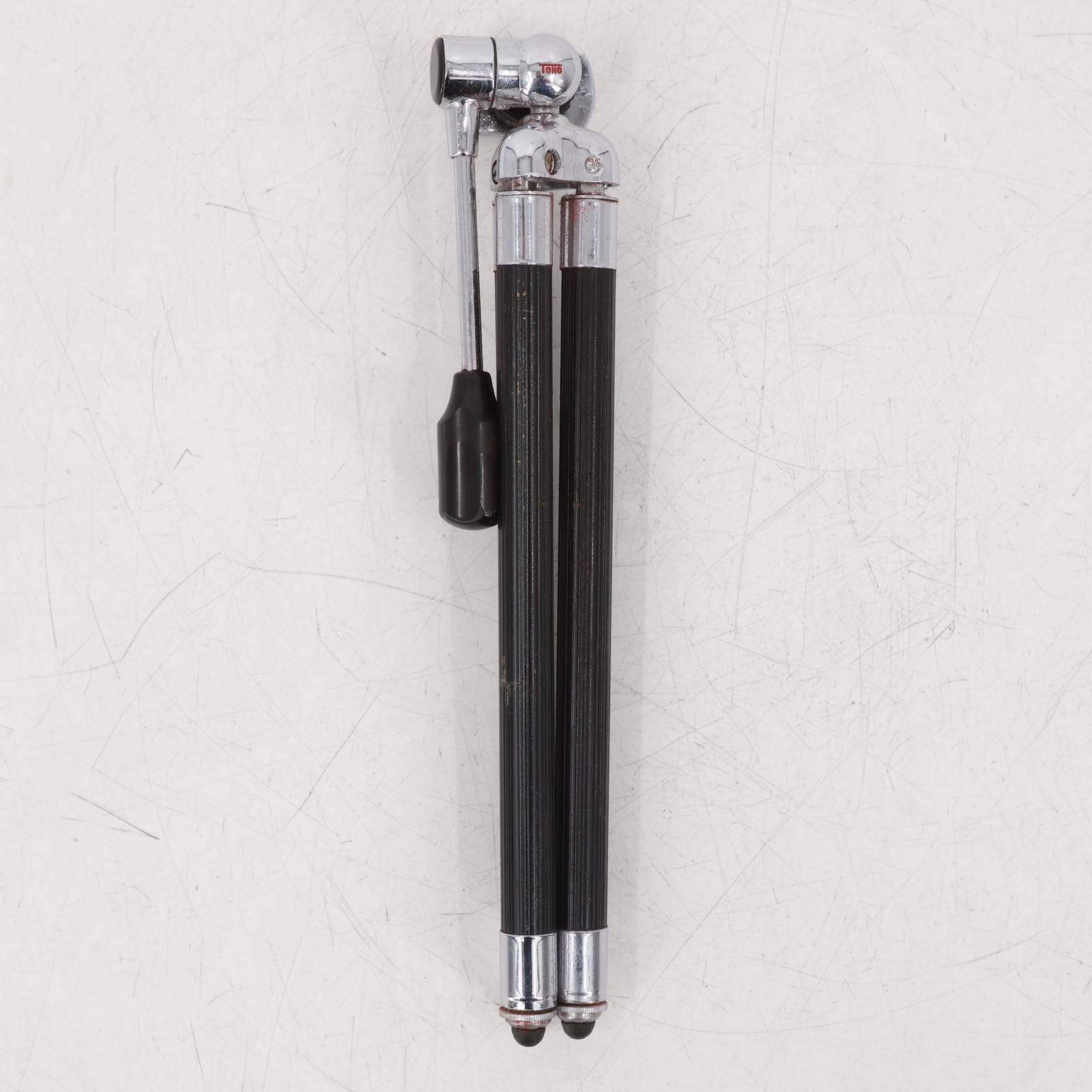 Vintage Toyo Tabletop Tripod Compact Folding Camera Stand Chrome & Black Metal
