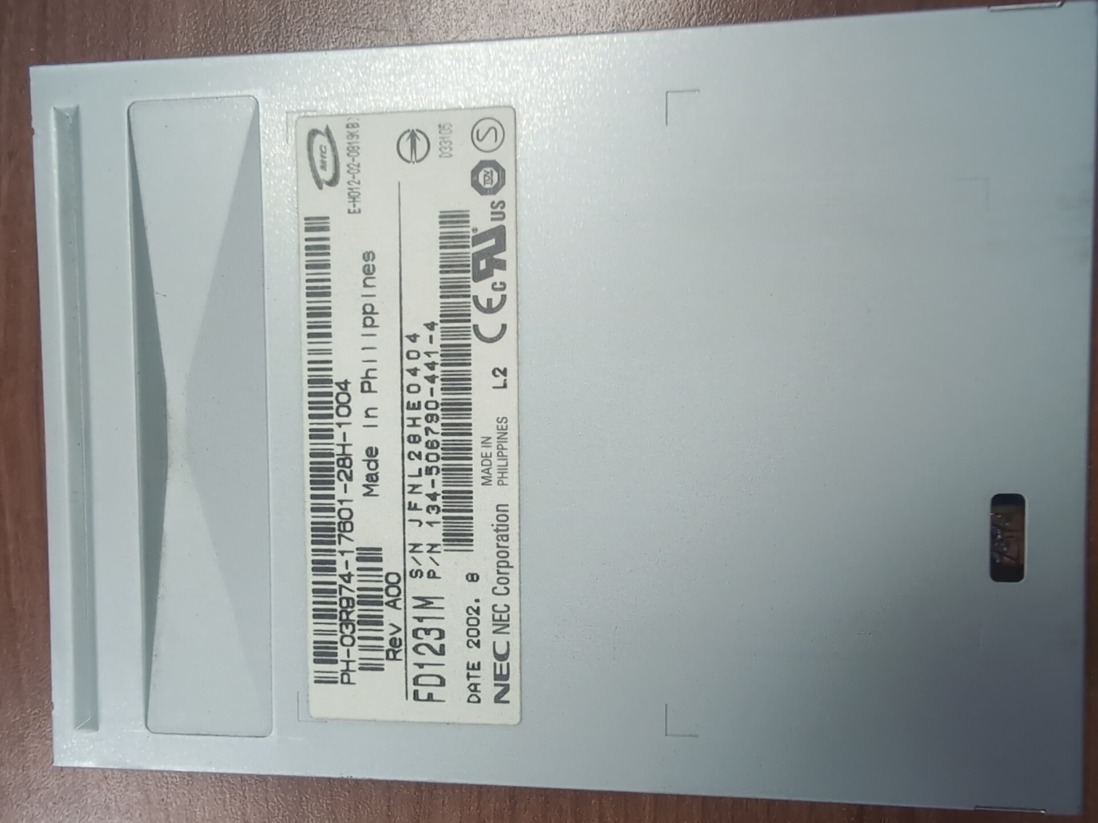 NEC FD1231M Internal 3.5" Floppy Disk Drive 03R974