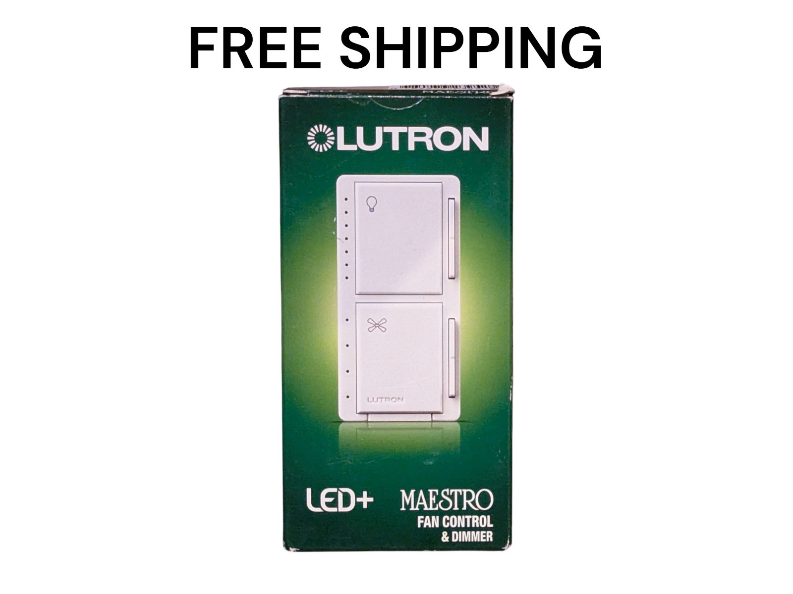 Lutron Maestro Fan Control & Light Dimmer LED Single Pole MACL-LFQH-WH White NEW