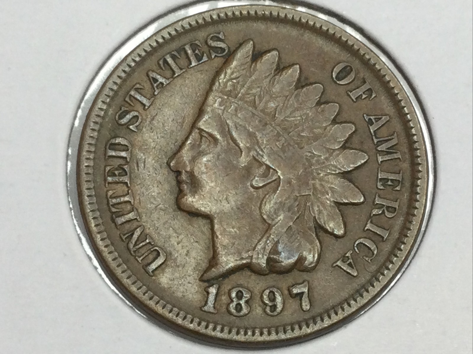 1897 Indian Cent in extra fine
