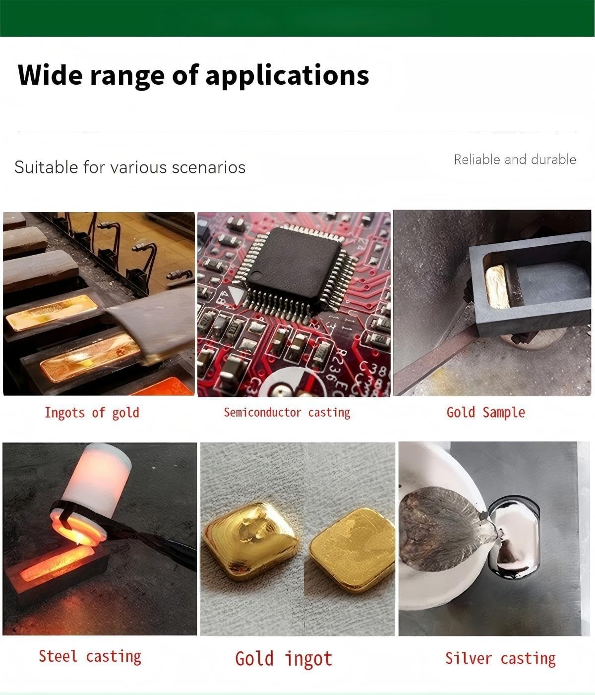 High Thermal Stability Graphite Mold for Casting Gold, Silver, and Copper Ingots