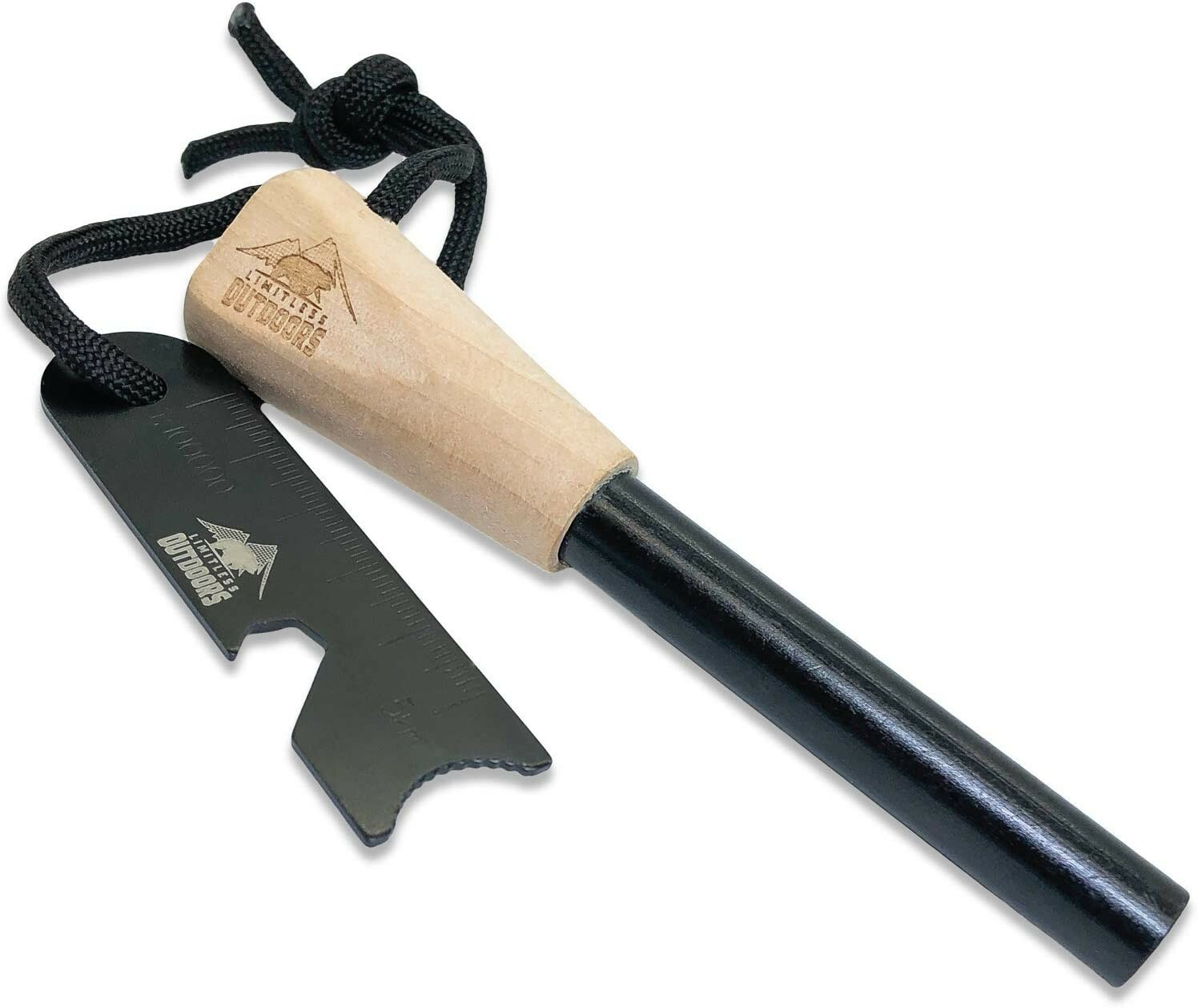 Limitless Outdoors | Ferro Rod | Fire Starter | 1/2” Thick Bushcraft Fire Steel