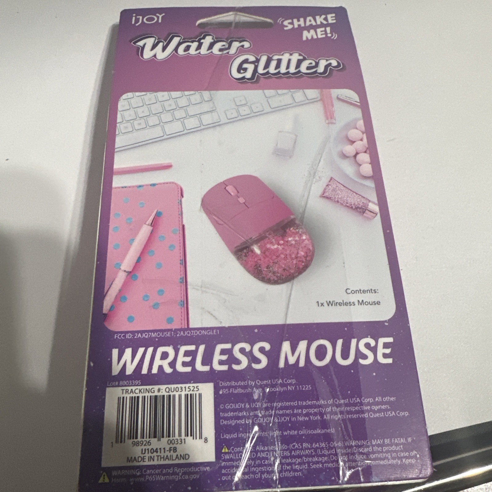 iJoy Water Glitter Wireless Mouse For PC Pink