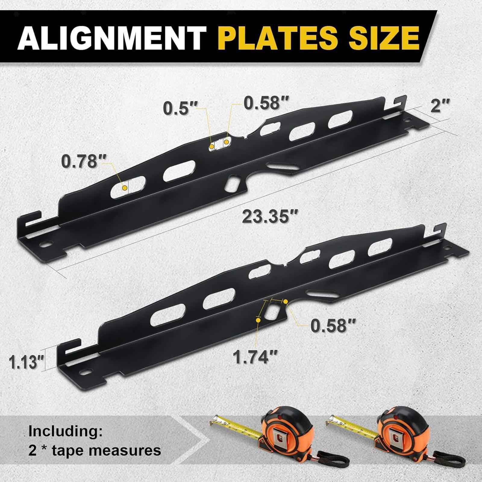 2Pcs Wheel Alignment Tools Measuring Tapes Easy Installation Maintenance