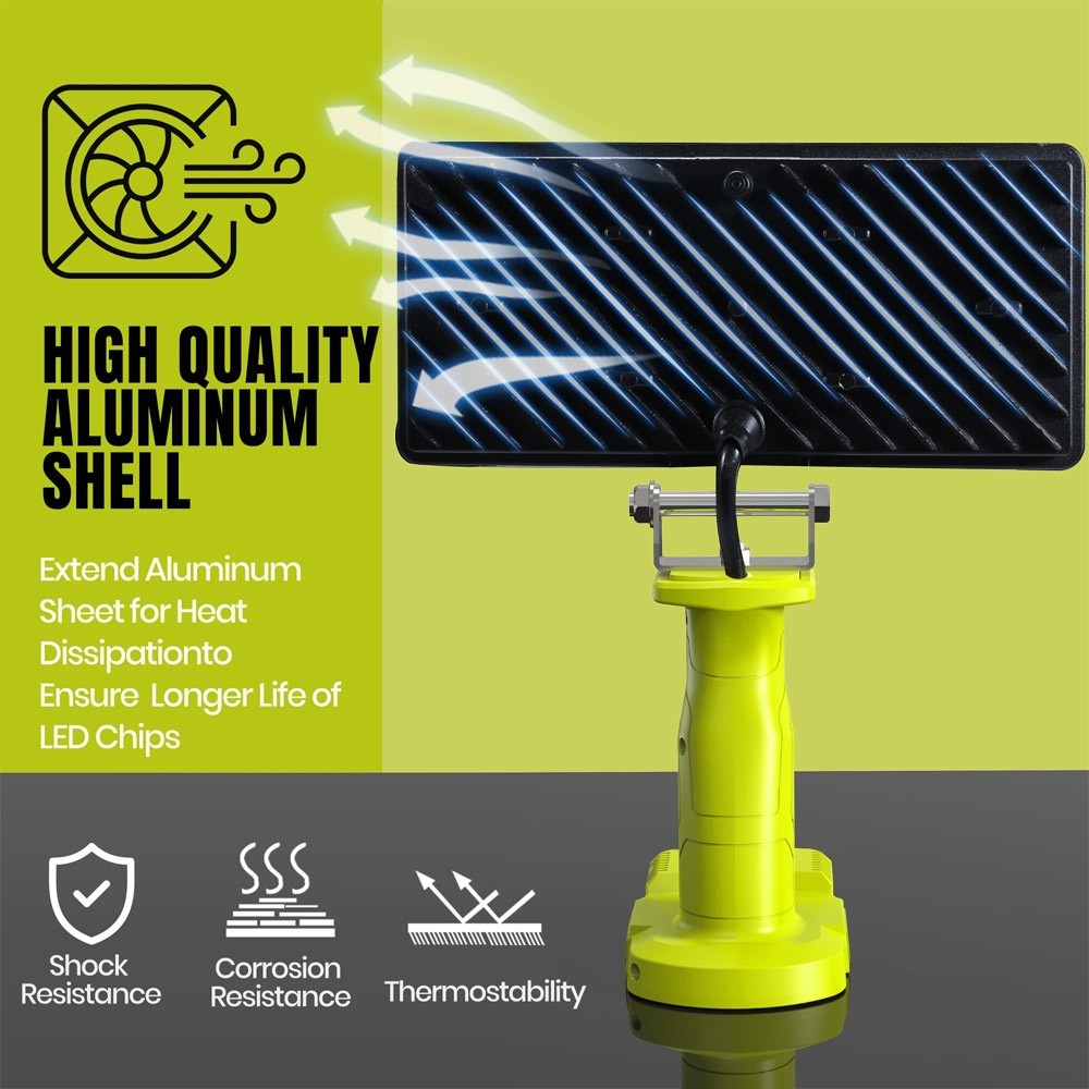 5000LM For Ryobi 18V ONE+ Battery LED Work Light Spotlight Flashlight Torch Lamp