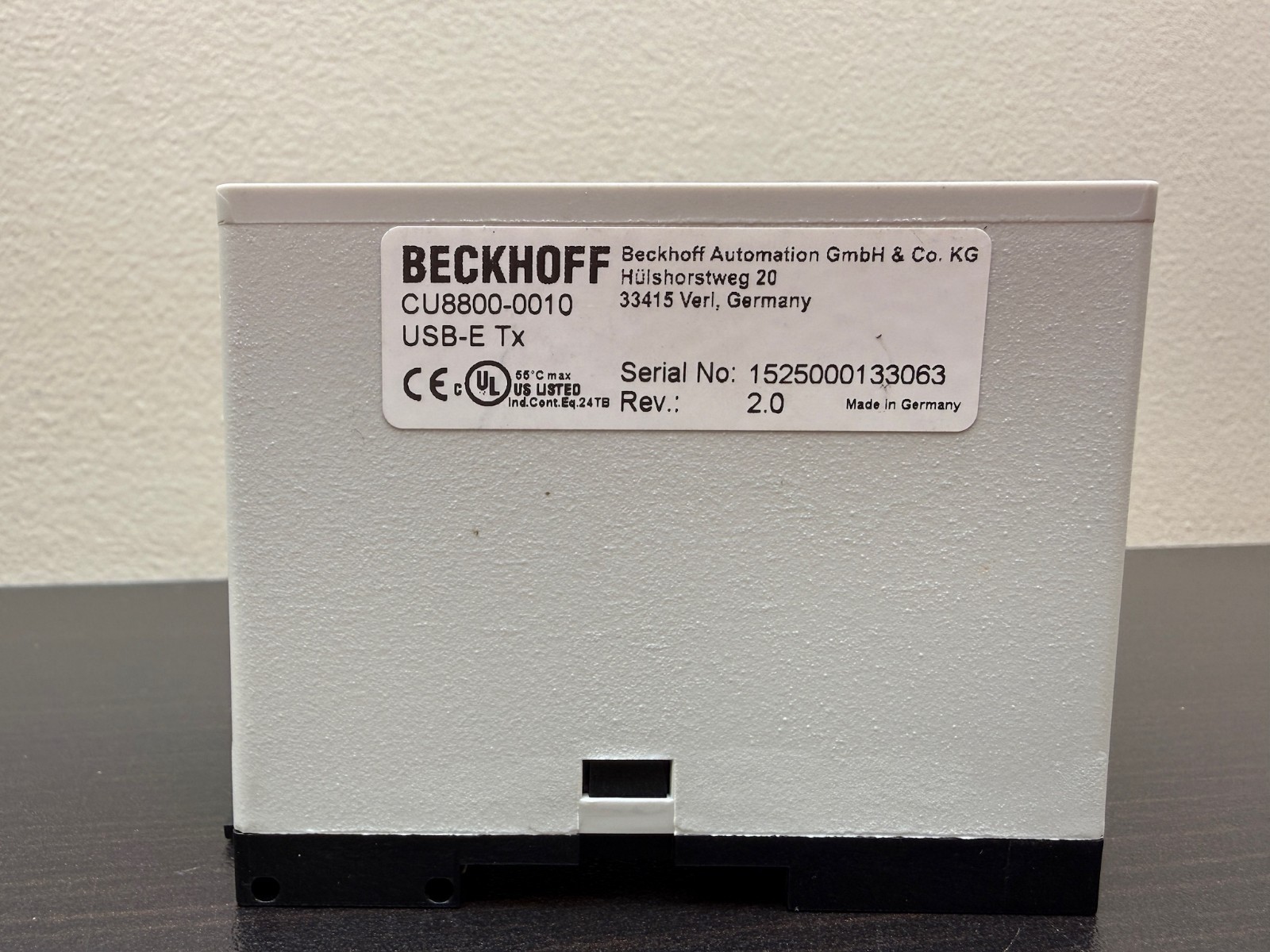 Beckhoff CU8800-0010 USB to RS232 Serial Interface Adapter Industrial