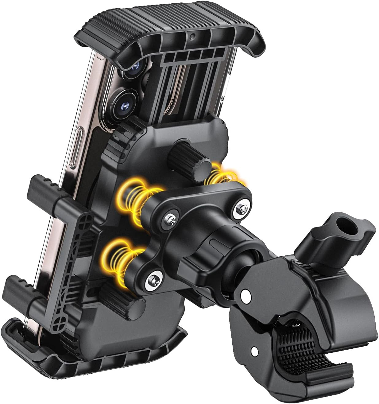 Bike Phone Holder for Handlebar, Motorcycle Phone Mount, Shock Absorbing Anti-Sh