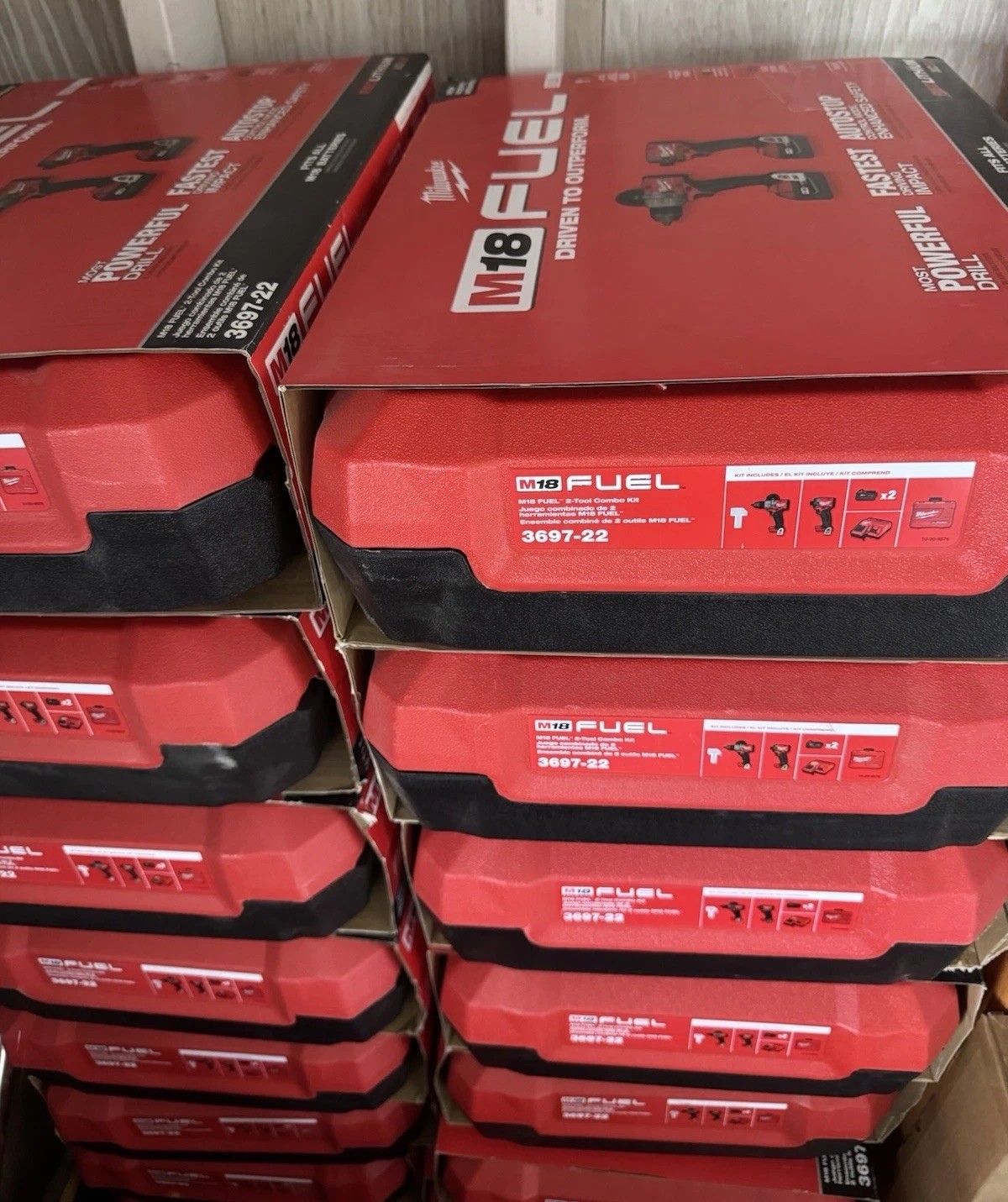 (1) Milwaukee 3697-22 M18 FUEL Cordless 2-Tool Hard Carrying Case ONLY New