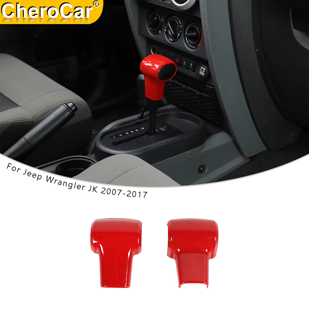 Red Gear Shift Knob Handle Trim Cover For Jeep Wrangler JK 2007-2010 Accessories