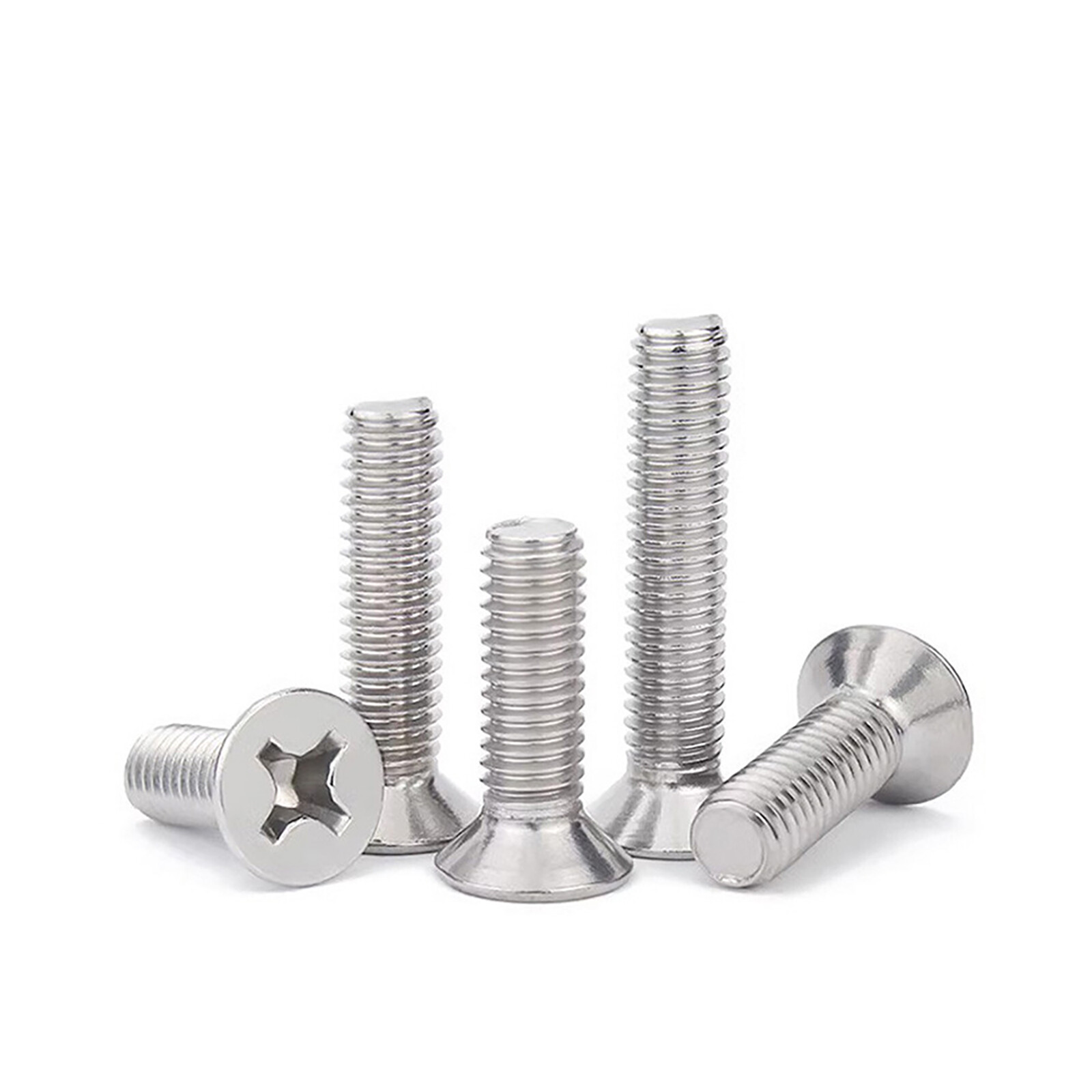 M8 Stainless Steel Phillips Flat Head Countersunk Machine Screws 18-8 DIN 965