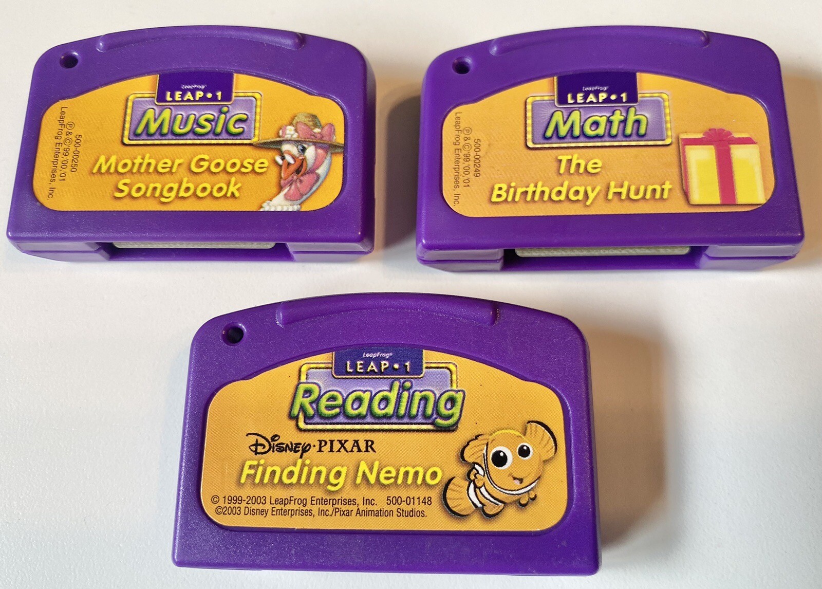 LeapFrog LEAP 1 Game Carriages Disney Pixar Finding Nemo Reading, Math, Music