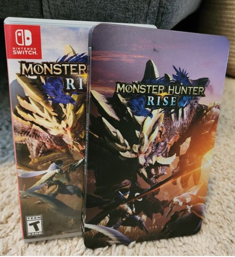 Nintendo Switch Monster Hunter Rise SteelBook and Game