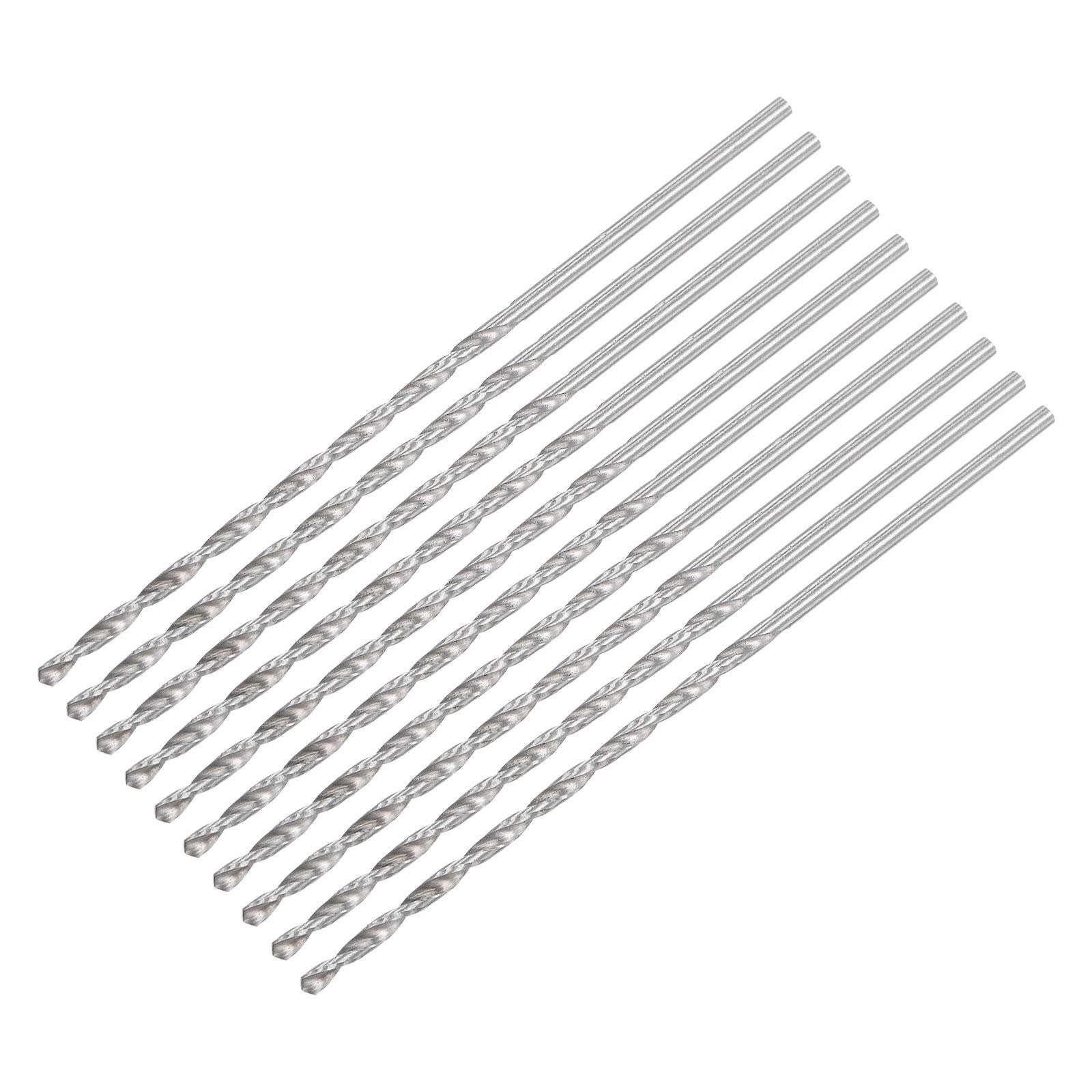 10Pcs 2mm Mini Twist Drill Bits High-Speed Steel Extra Long Drill Bit 85mm