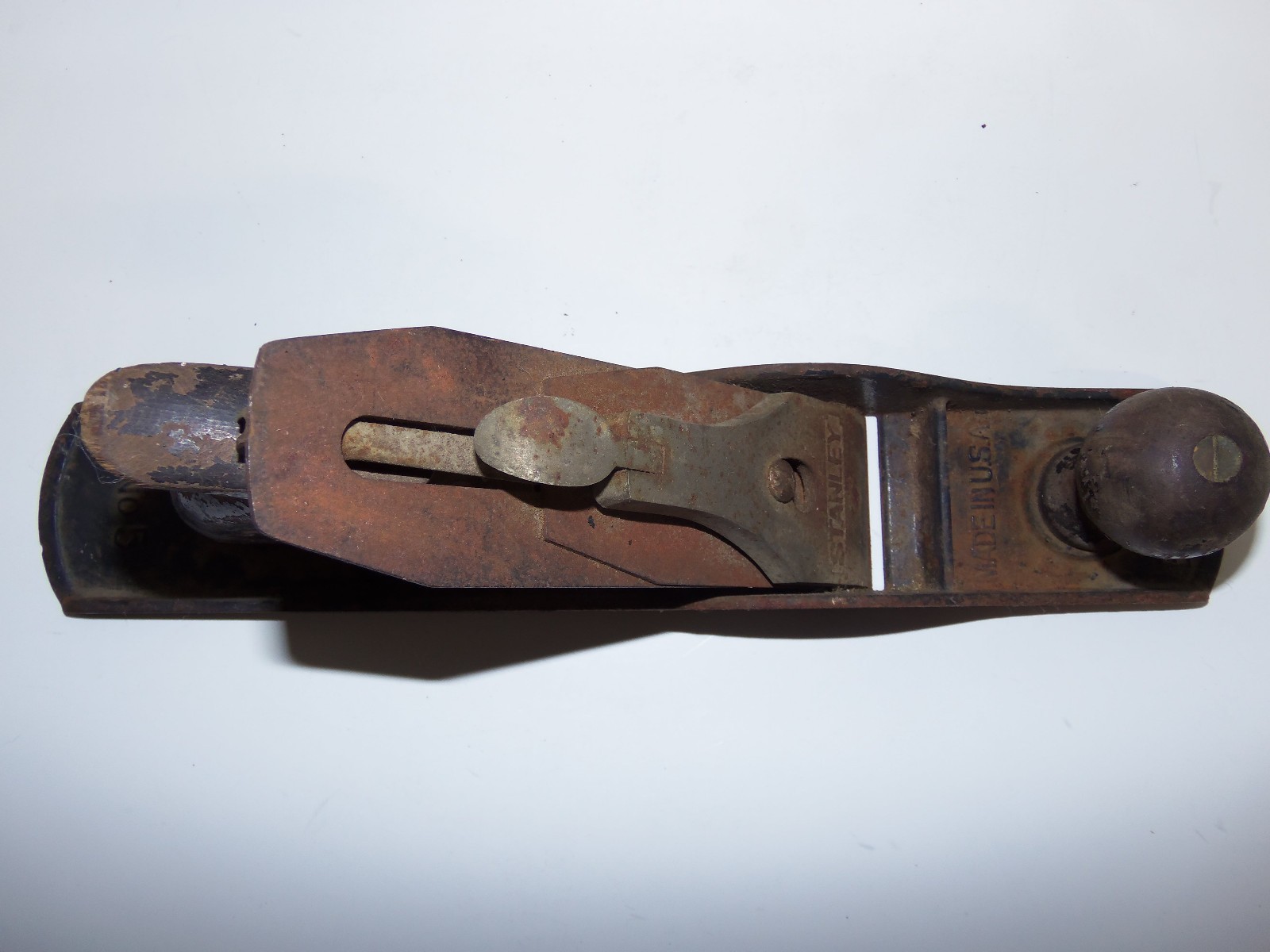 Vintage Stanley Bailey No 5 Smooth Bottom Plane Wood Tool w Angle Adjust