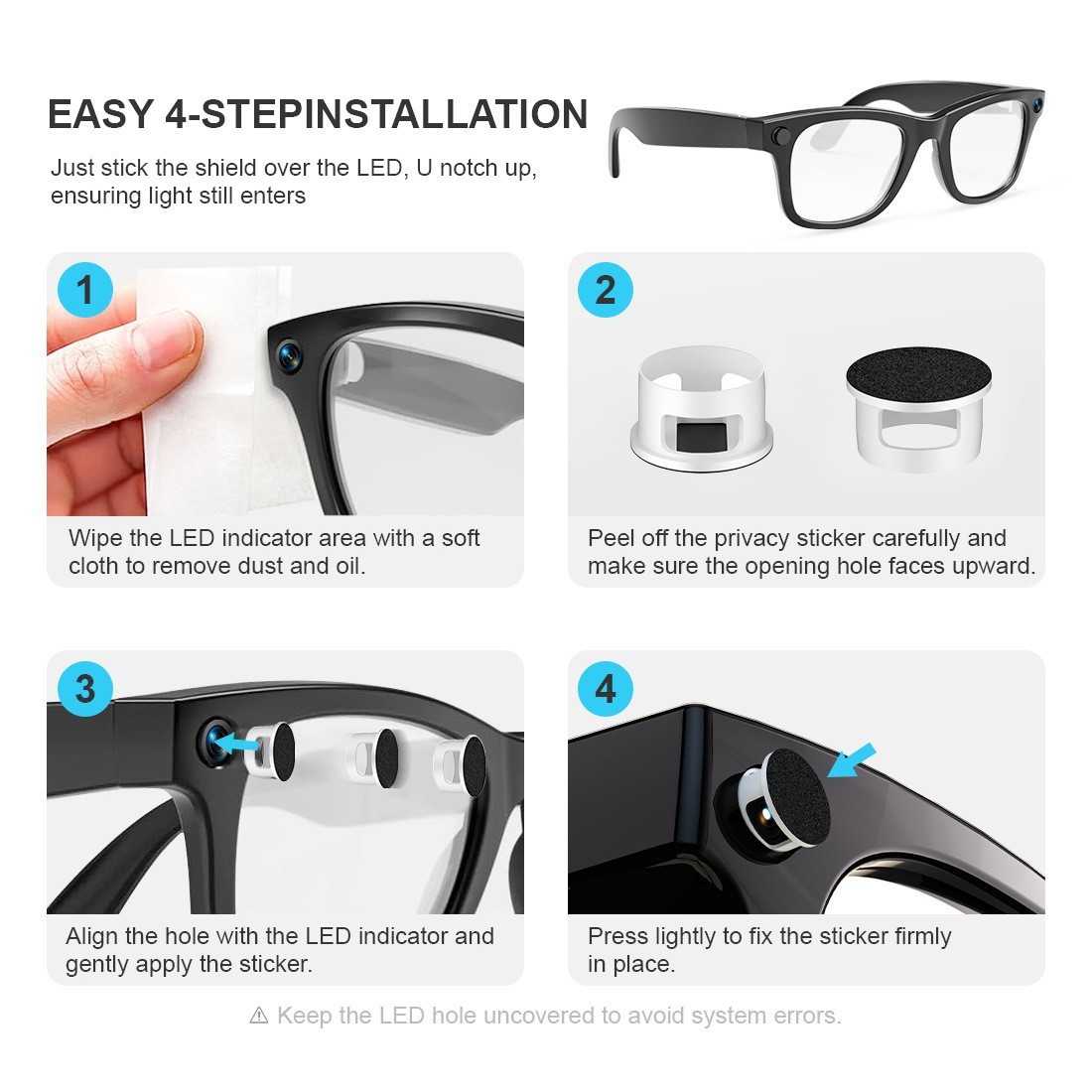 For Meta Way-farer Skyler Headliner Smart Glasses Ultra-Fit Camera Privacy Cover