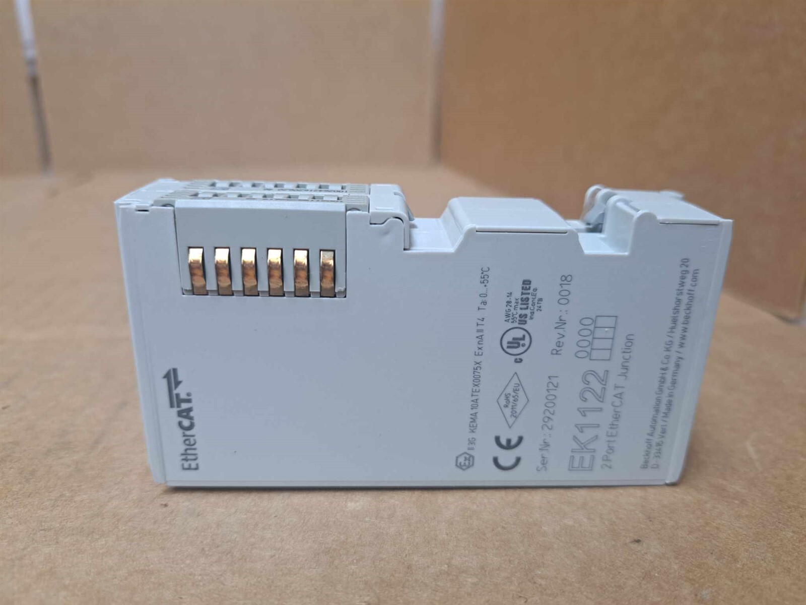 Beckhoff 2 Port EtherCAT Junction Part No. EK1122