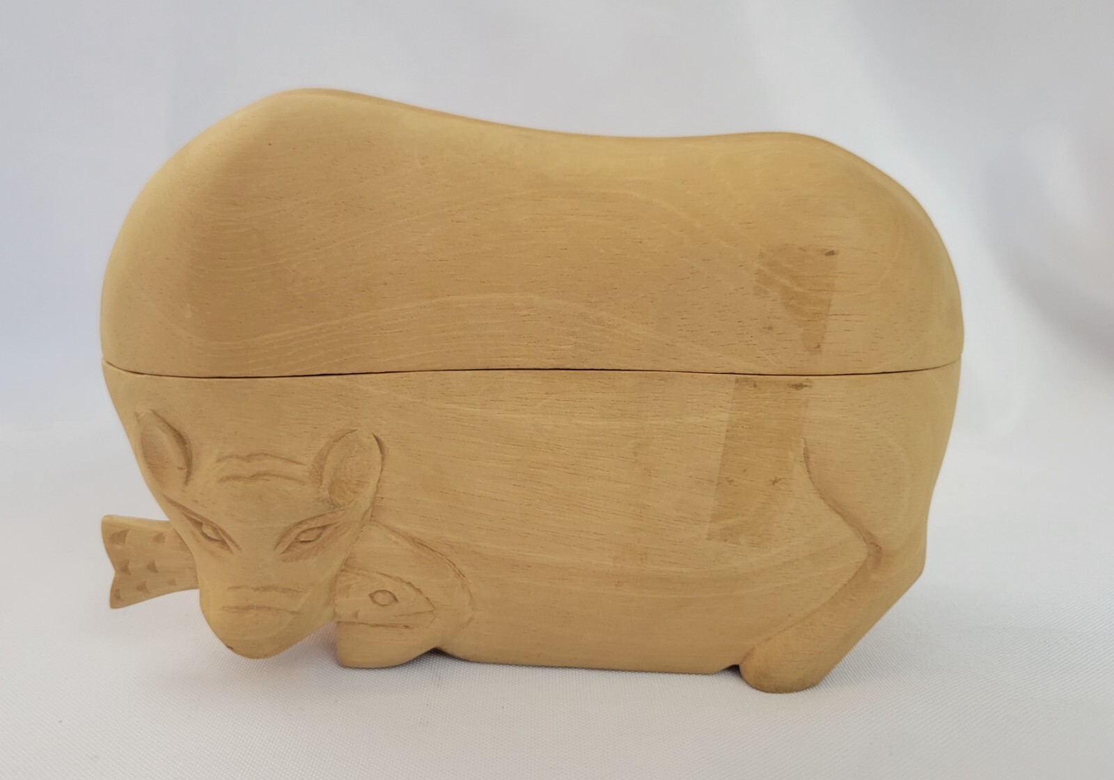 Arthur Court Designs 1980's Hand-carved Wood Box