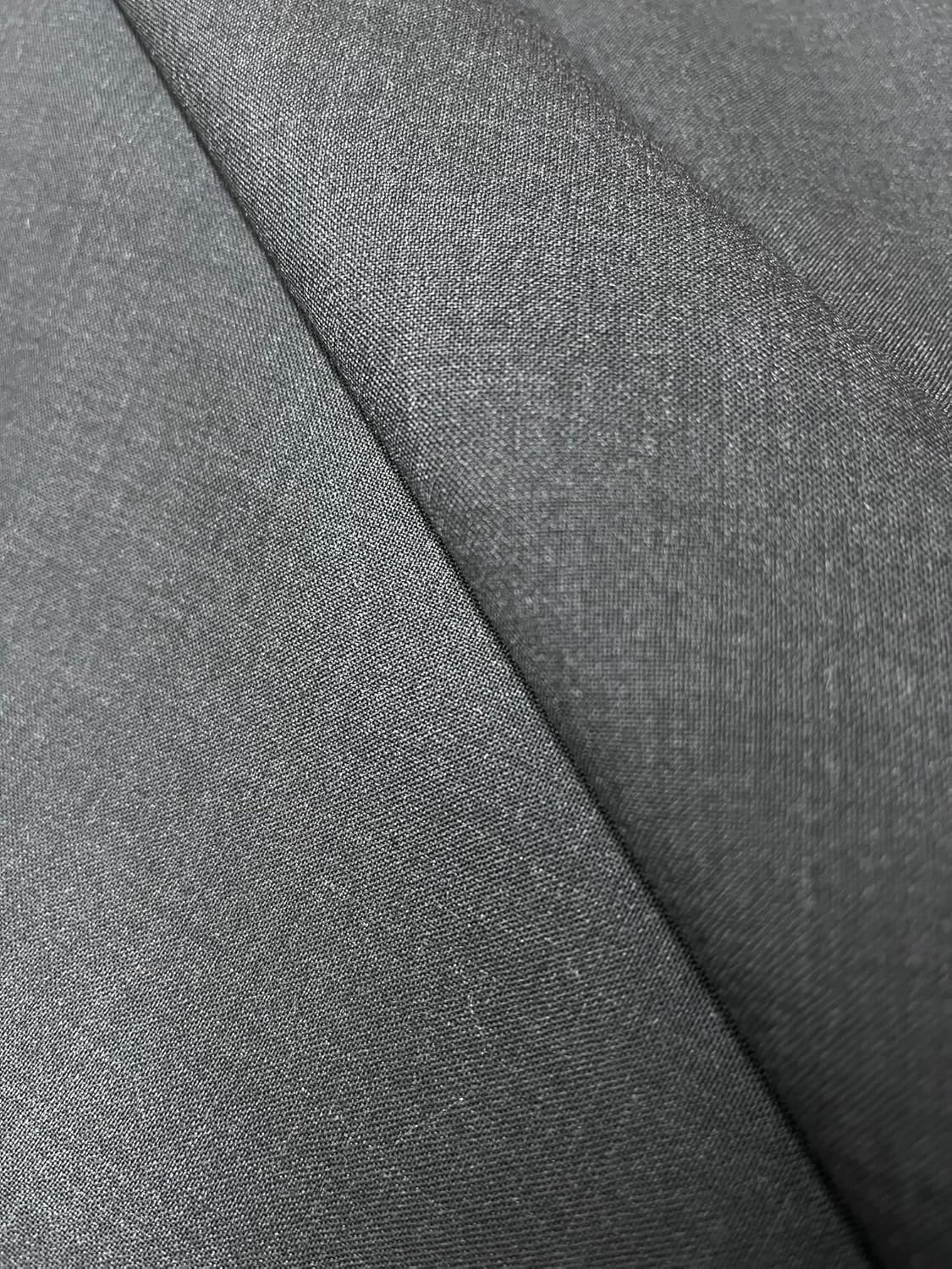 $26 for 2 Yards, D.Charcoal Grey 50%Wool Plain For Jacket,Pants,Skirt Dress #144