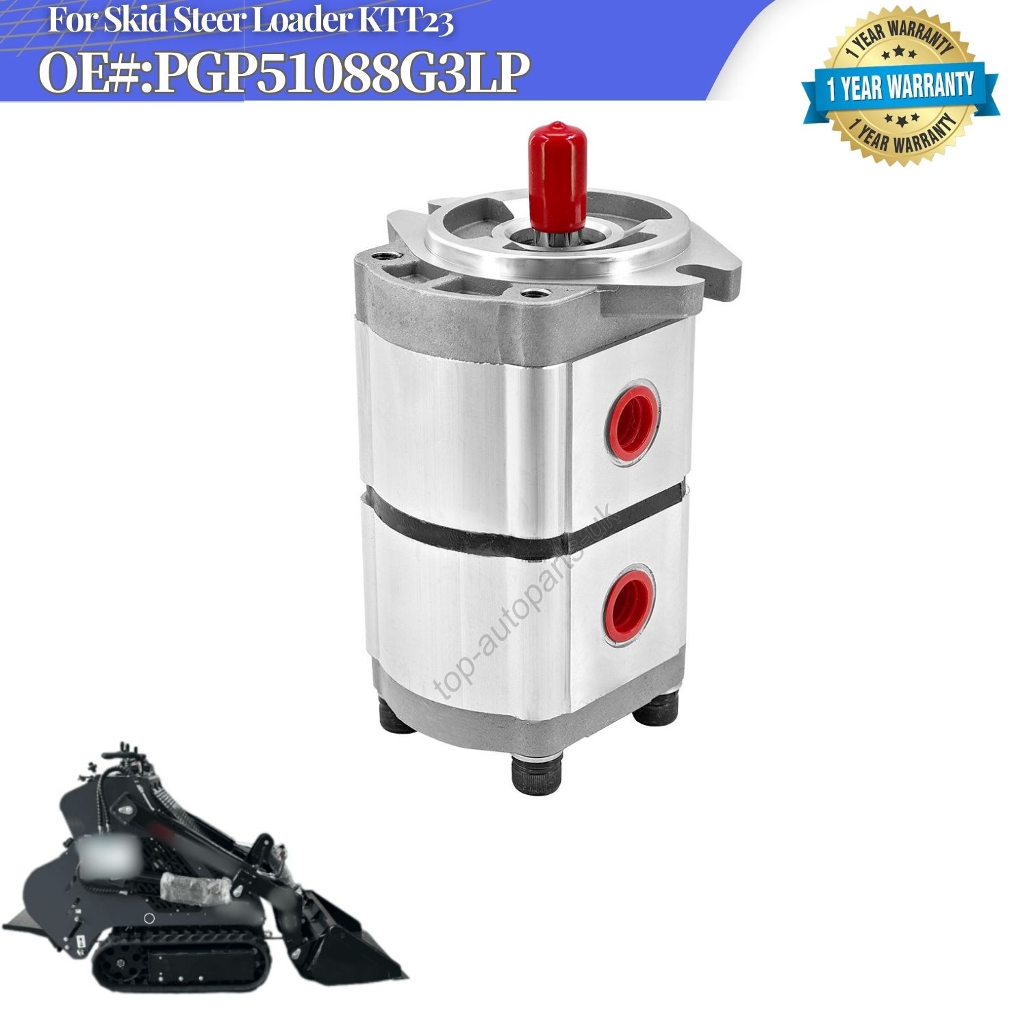 New PGP51088G3LP For AGT Two-Section Hydraulic Pump for Skid Steer Loader KTT23