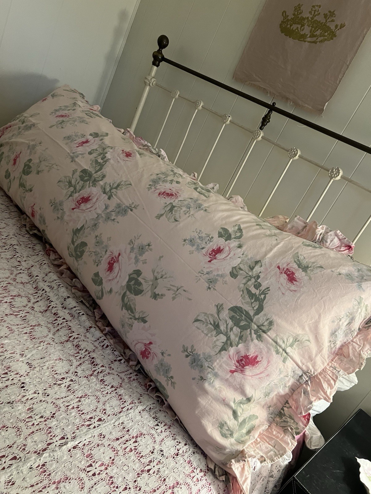 Sale *Rachel Ashwell Shabby Chic 1 Of KIND Pink Over-dye JUBILEE   Body Pillow