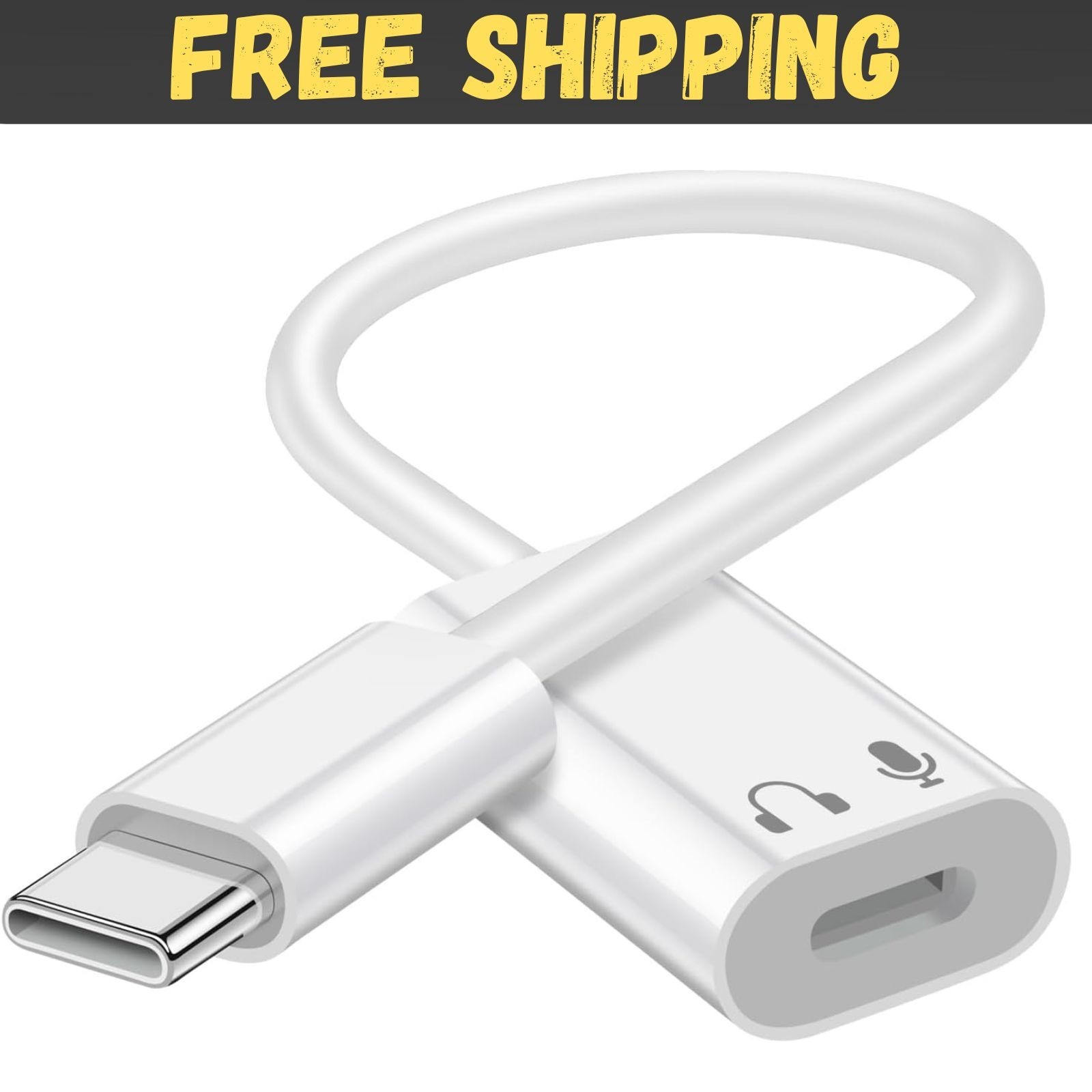 USB C to Lightning Audio Adapter, USB Type C Male to Lightning Female Earphone C