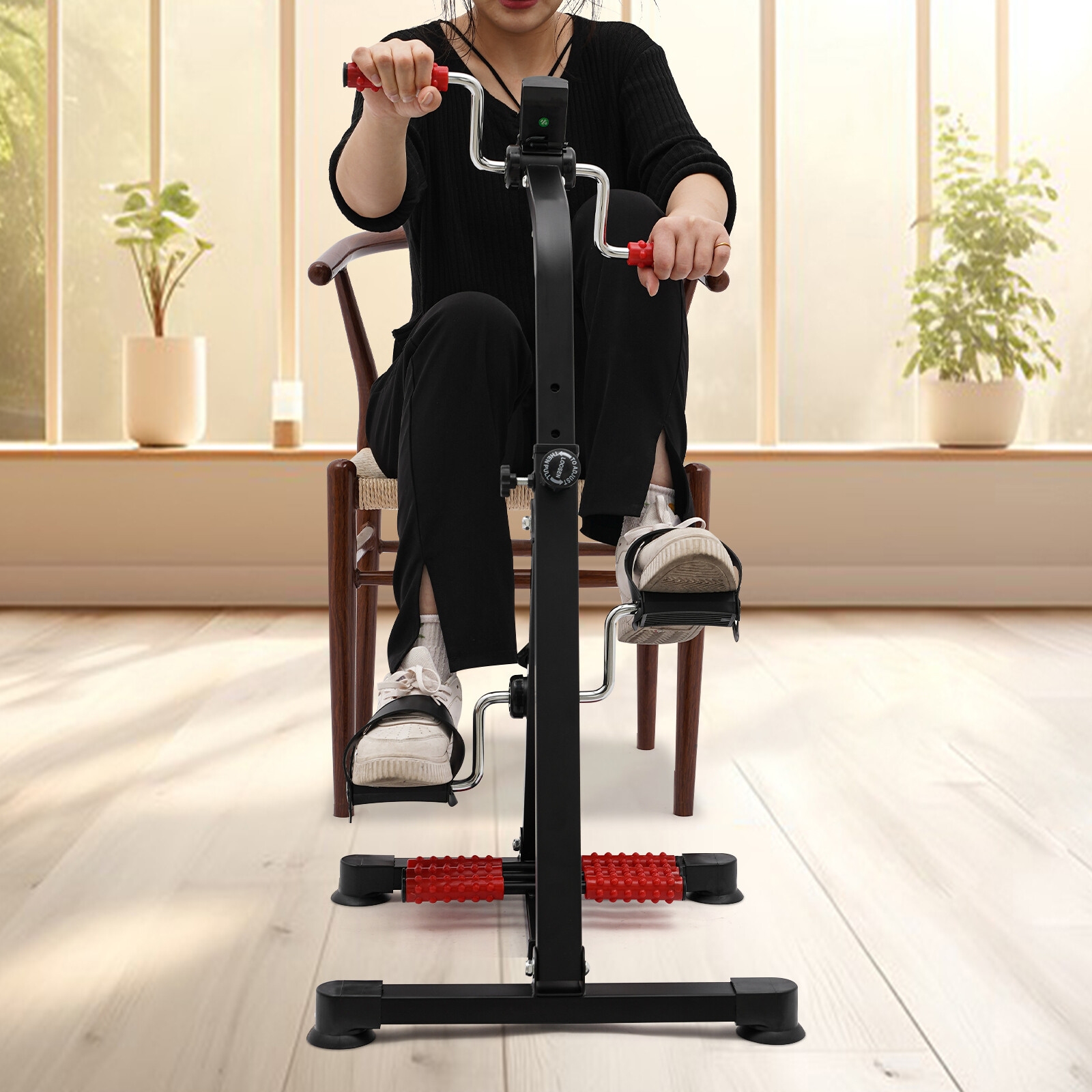 Black Pedal Exerciser Bike, Fitness Bike, Exerciser Bike w/LCD screen display