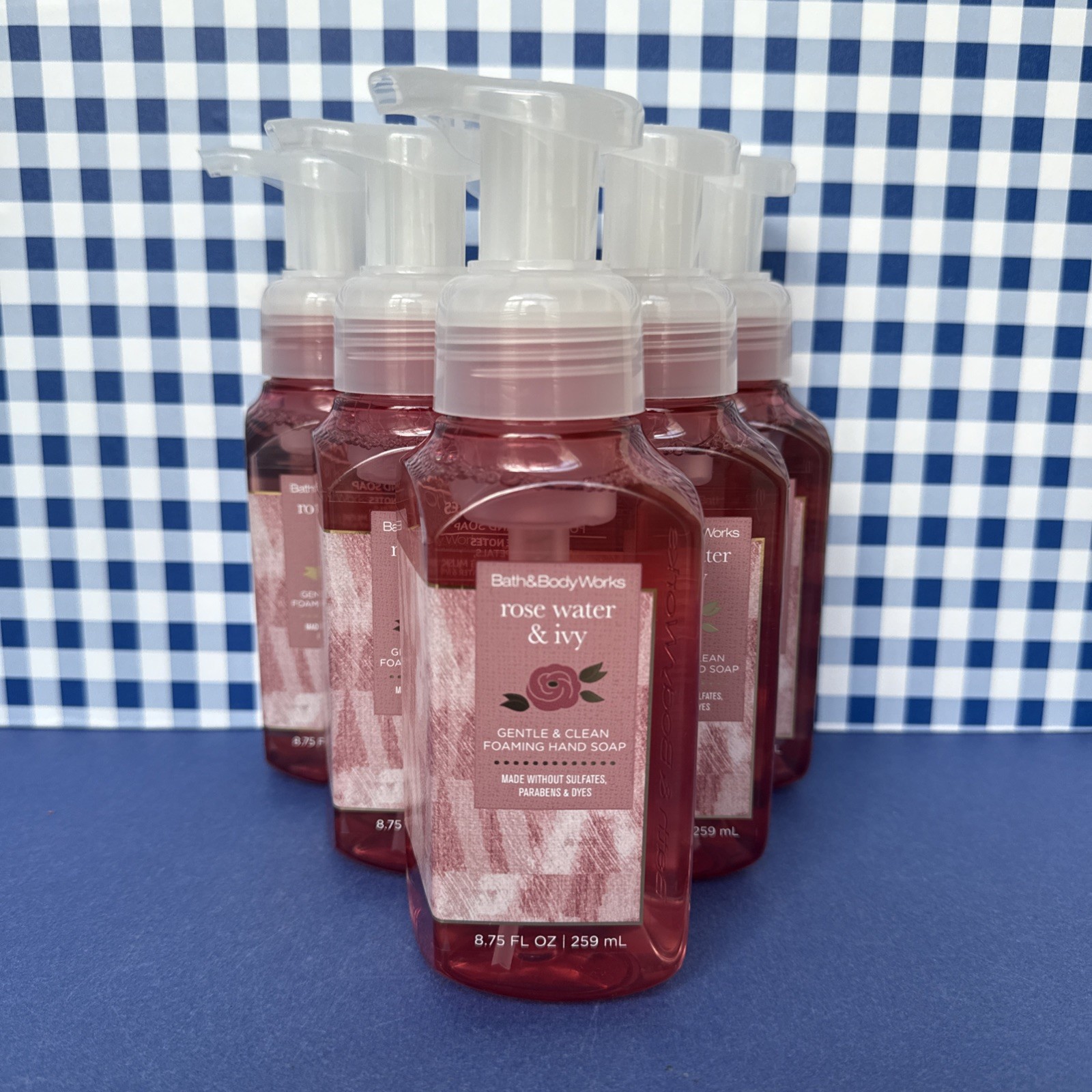 6X ~ Bath & Body Works  ~  ROSE WATER & IVY  ~ Gentle Foaming Hand Soap