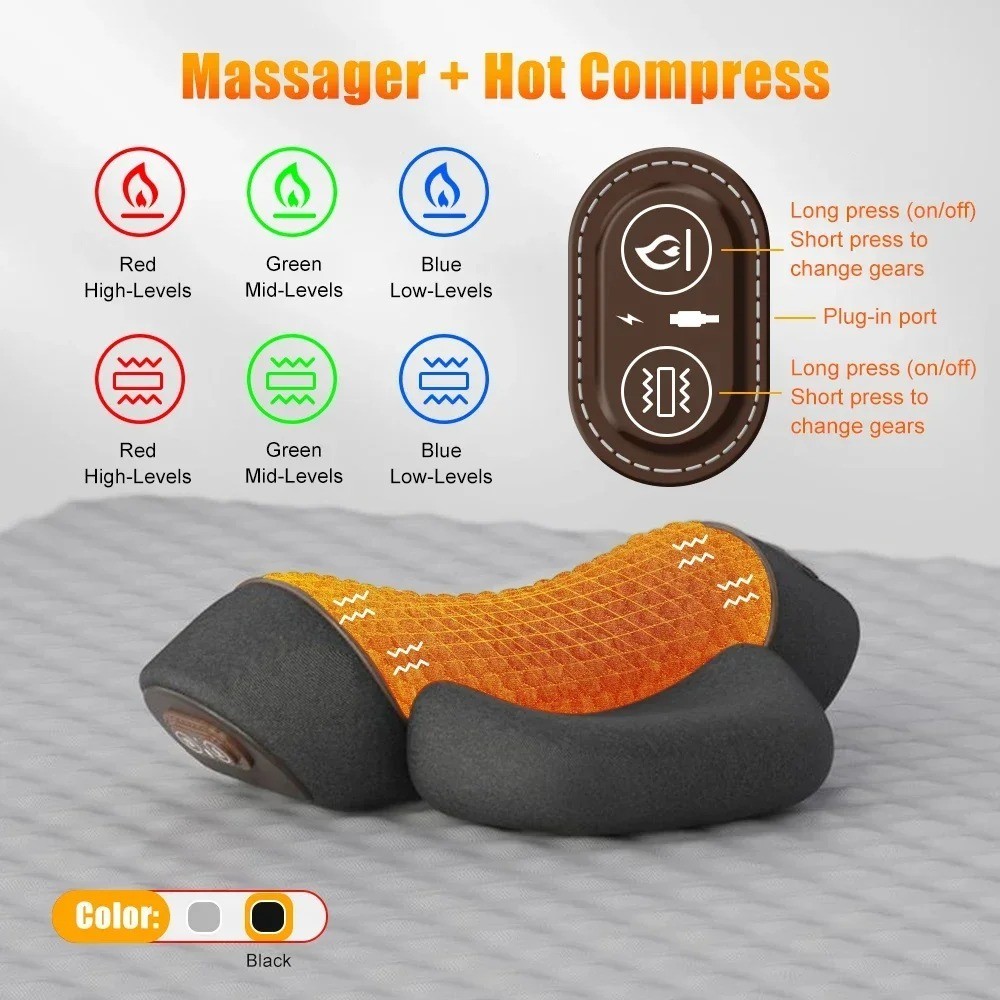 Thera Pillow Massage Neck Hump, TheraPillow Traction Massager with Heat