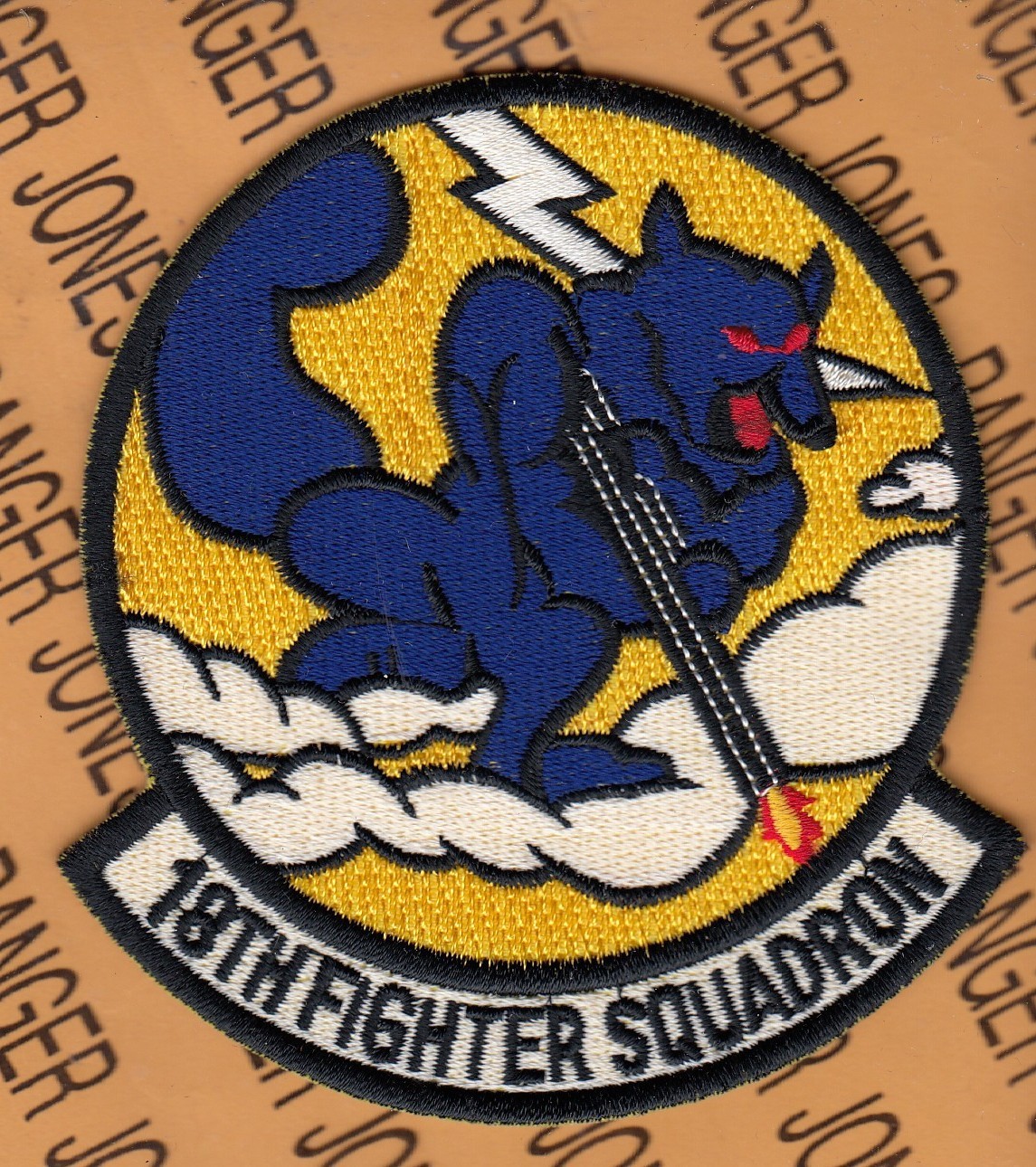 USAF Air Force 18th Fighter Squadron FS BLUE FOXES ~4" patch c/e