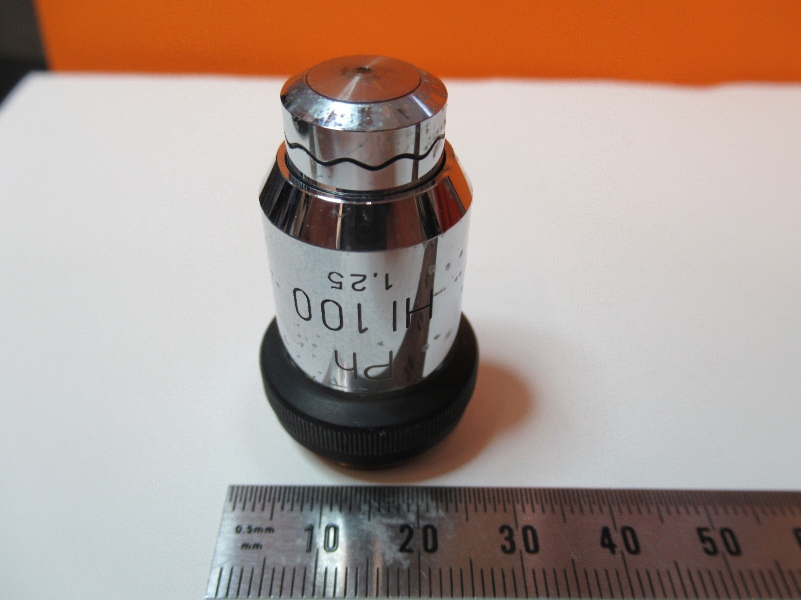 WILD HEERBRUGG SWISS PH 100X OBJECTIVE OPTICS MICROSCOPE PART AS PICTURED 14-B80