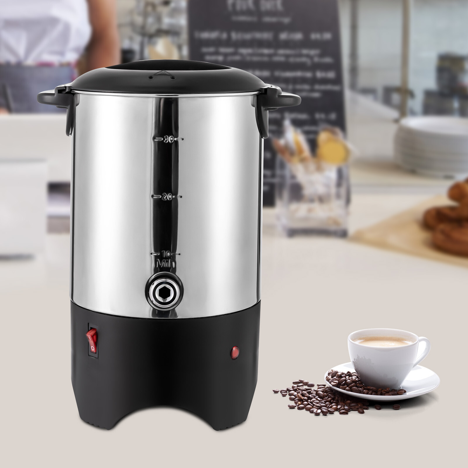 Modern Coffee Percolator 30 Cup Commercial Large Capacity Urn 5.2L/175Oz 1000w