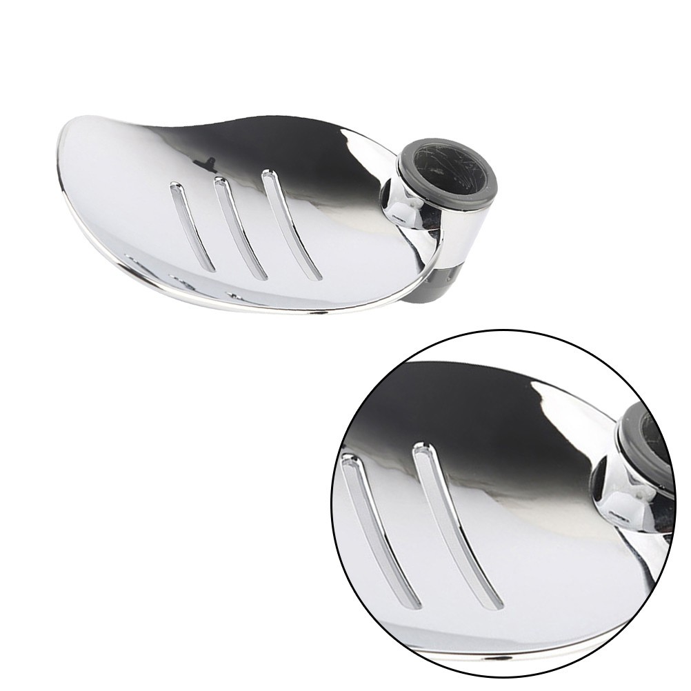 2Pcs Reusable Silver Soap Dish ABS Material Practical Soap Storage Rack