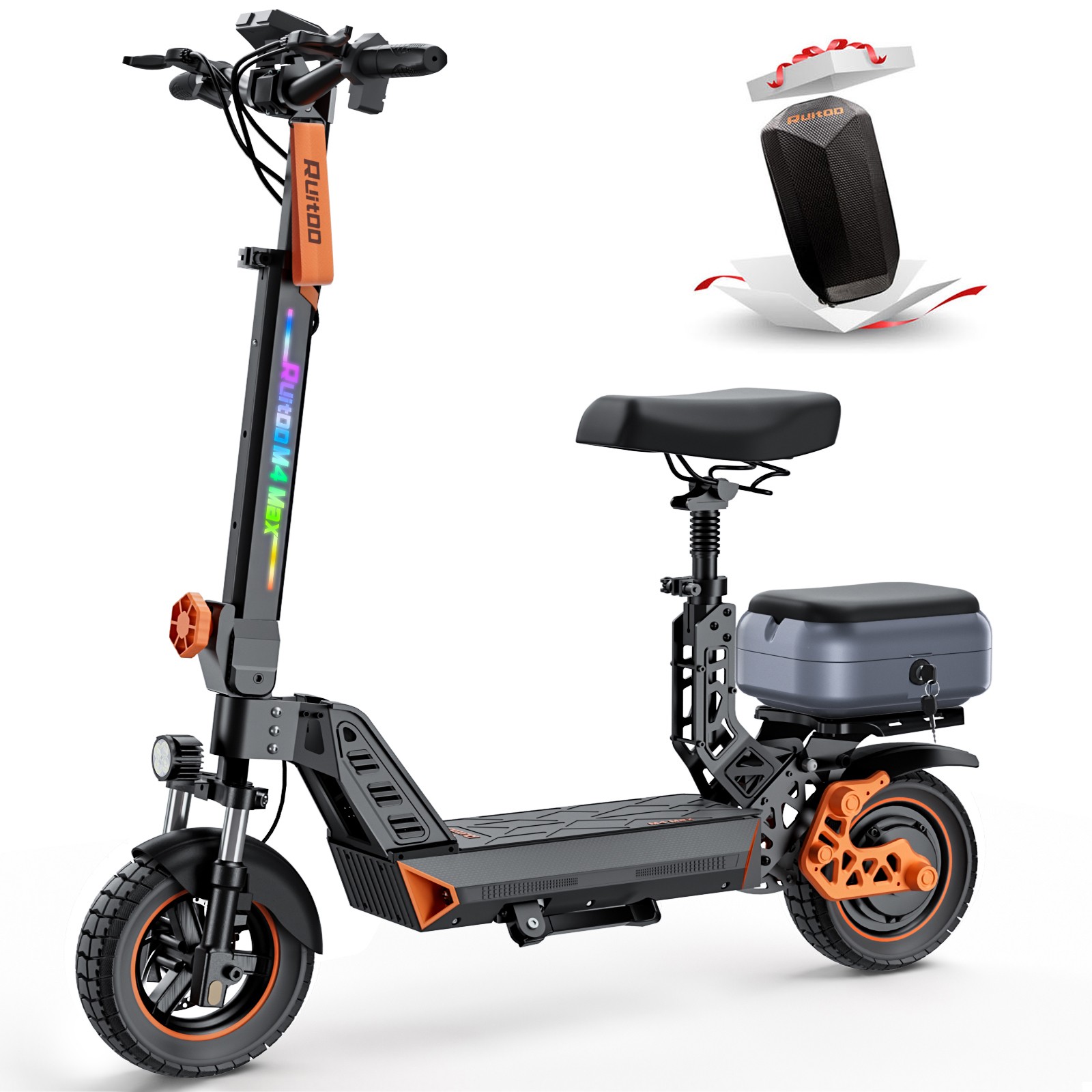 Ruitoo 1000W Adults Electric Scooters with Seat Folding Fast E-Scooter 28 MPH