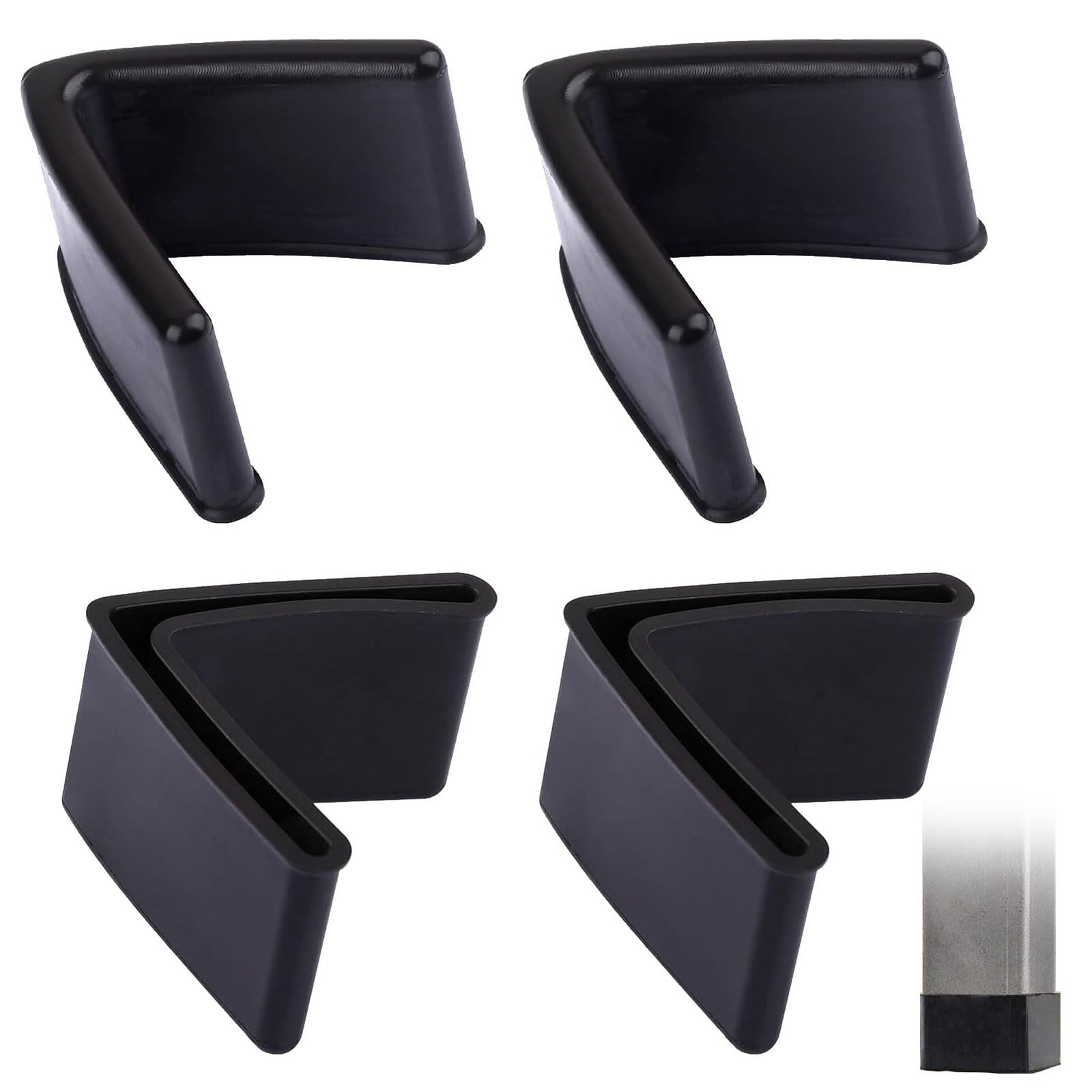 Gyinere 4 Pcs Bed Frame Corner Guards,Bed Protector Guards,Leg Black