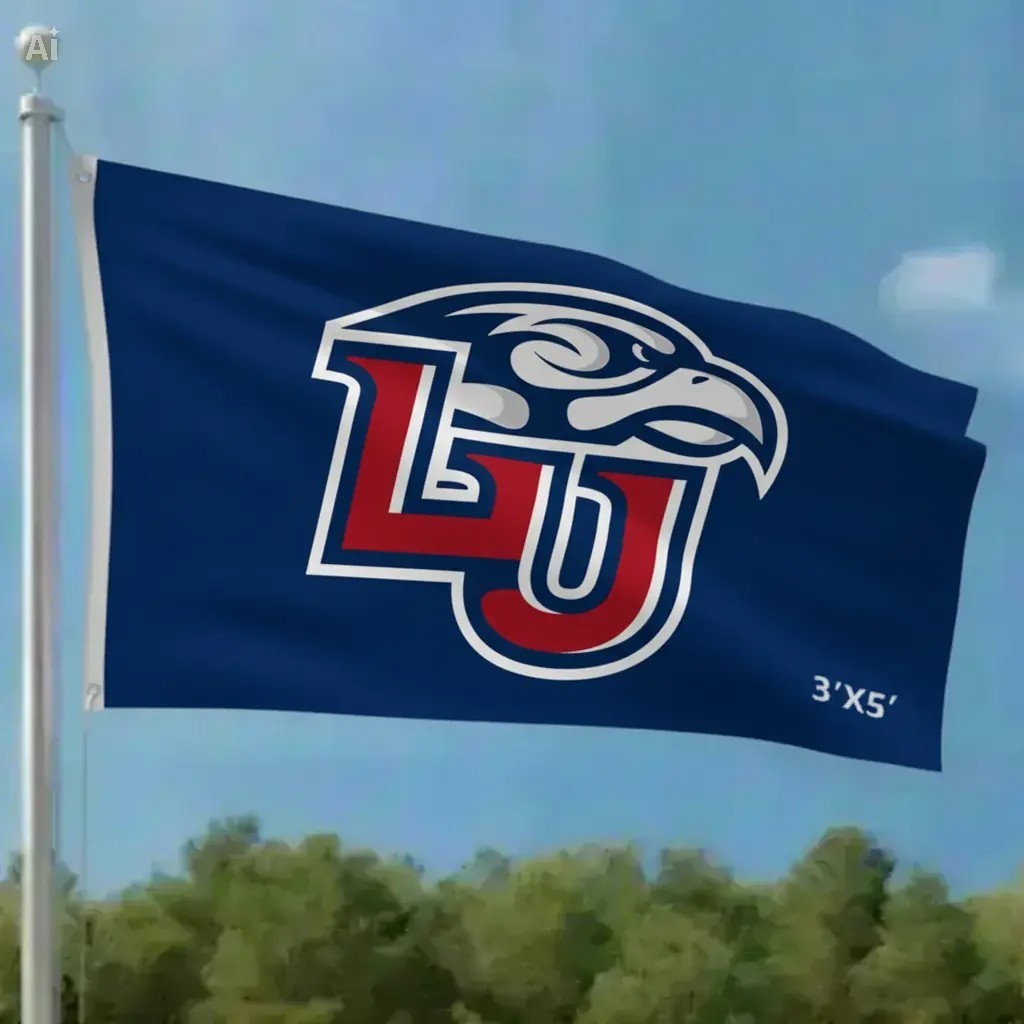 Liberty University Flames - Full Color 3'X5' Flag W/Grommets