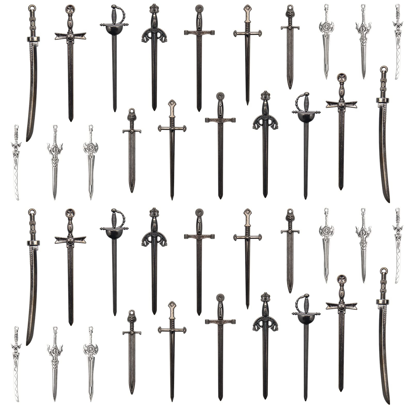 Windspeed Sword Bookmark 40 Pcs Black Antique Swords for Men
