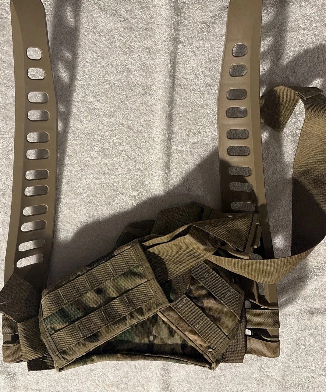 MOLLE Medium Pack Frame Multi-Terrain Camo w/ Waist Belt for Rucksacks No Straps