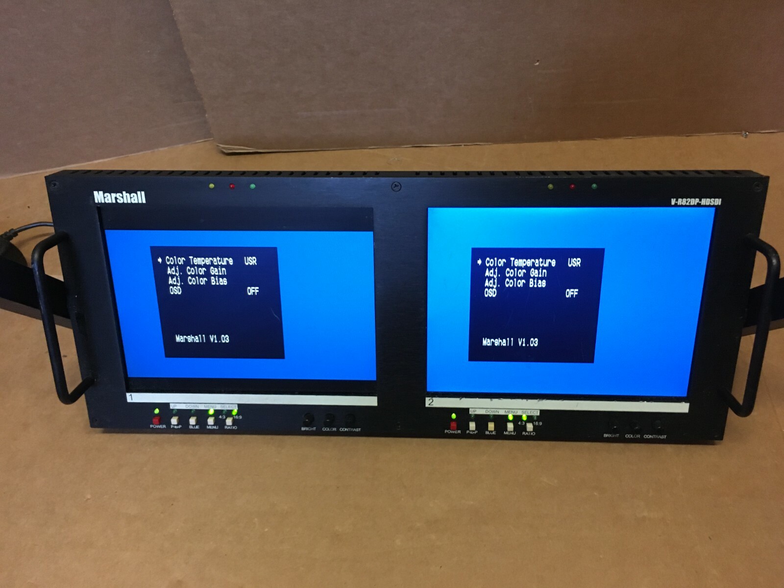 Marshall V-R82DP-HDSDI Dual Professional 8.4"LCD Screen Monitors Rack Mountable
