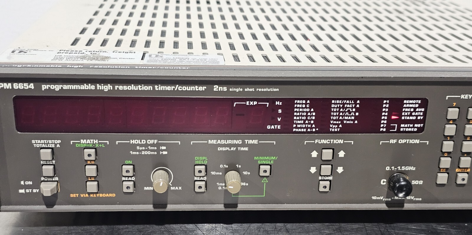 Philips PM 6654 Programmable High Resolution Timer/Counter