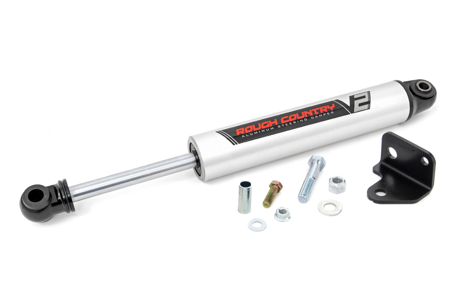 Rough Country V2 Steering Stabilizer for 2007-2018 Jeep Wrangler JK - 8730670