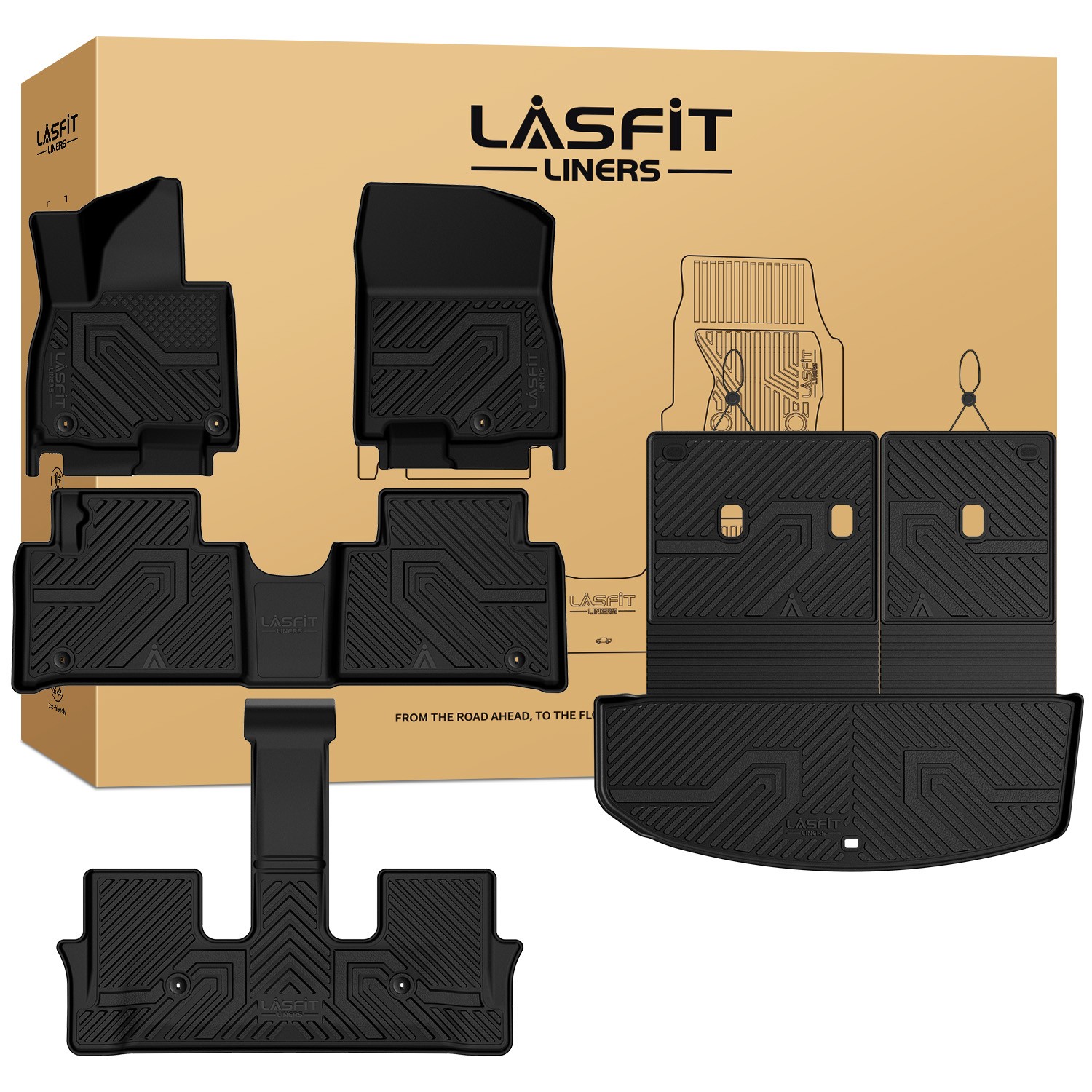 LASFIT Floor Mats for Hyundai Palisade 2026 Hybrid TPE All Weather Floor Liners