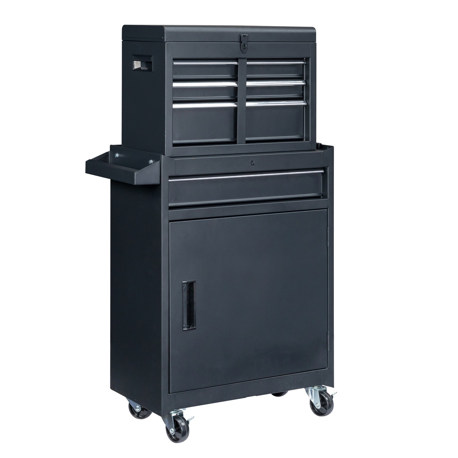4-Drawer Rolling Tool Chest 2 in 1 Detachable Organizer Tool Box Storage Cabinet